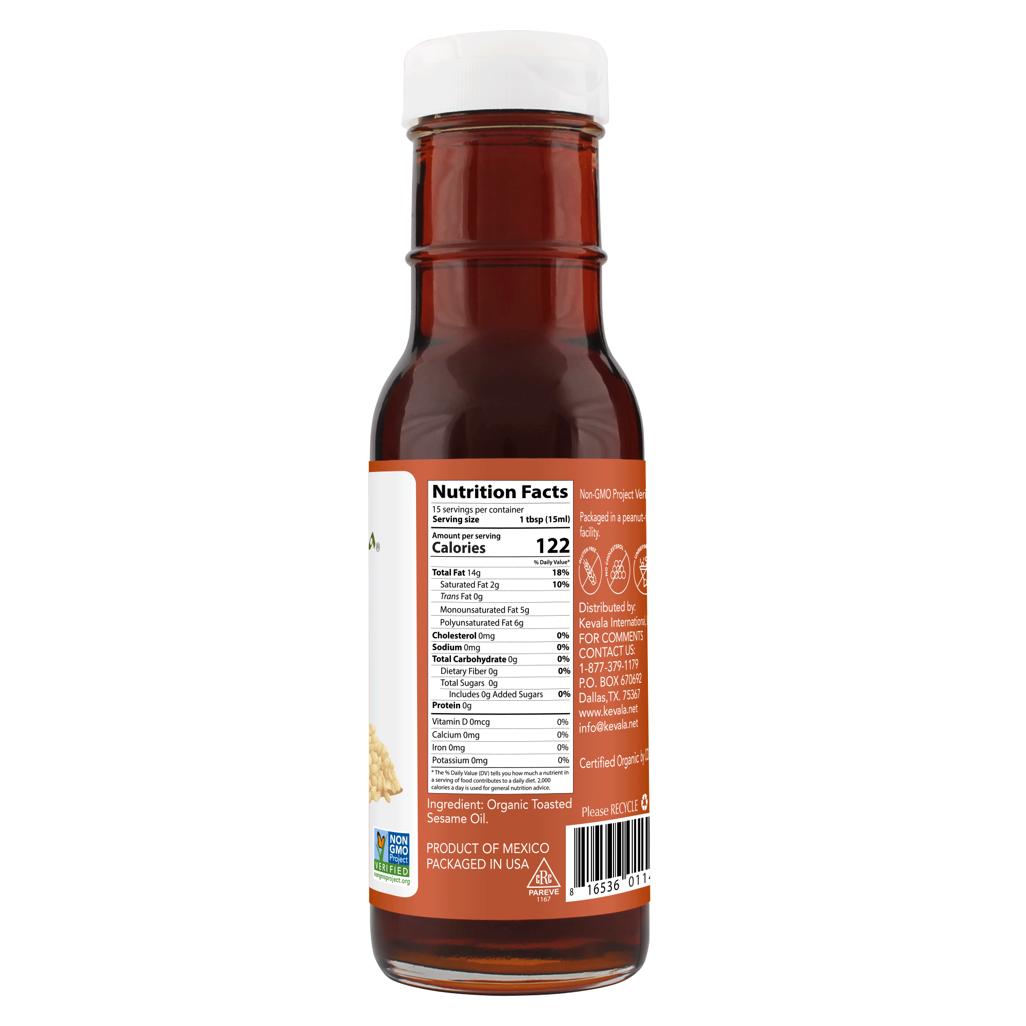 Organic Toasted Sesame Oil 8 fl oz