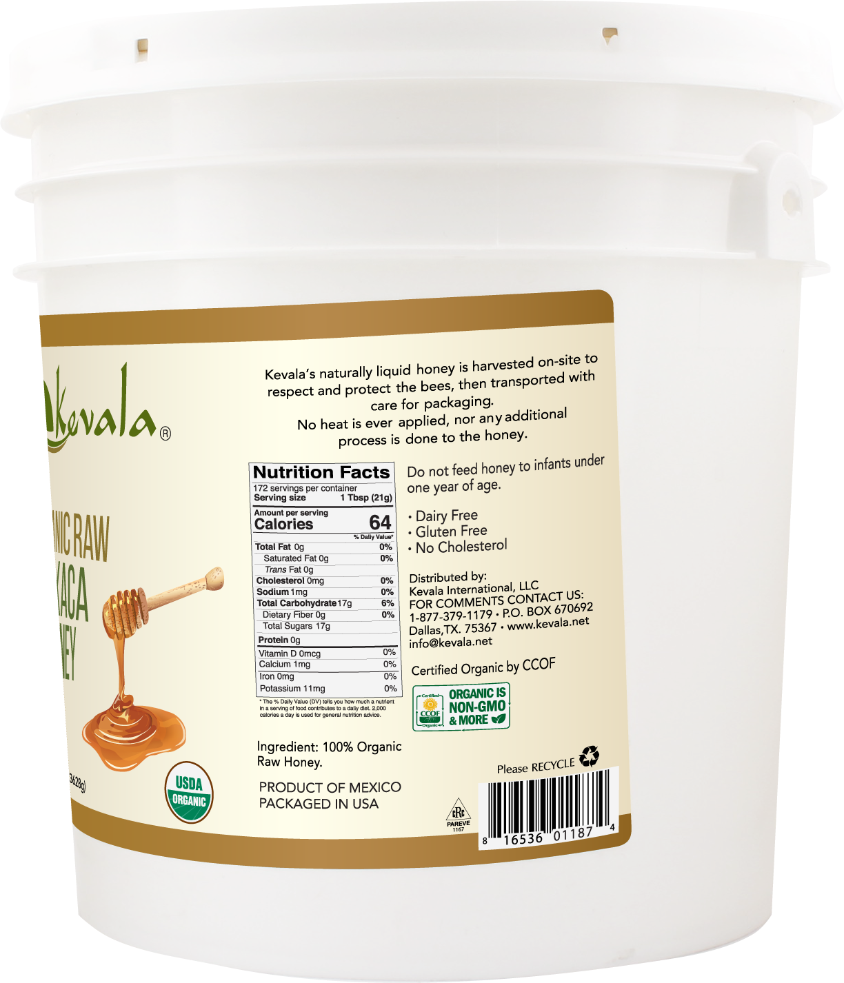 Organic Raw Oaxaca Honey 8 lb