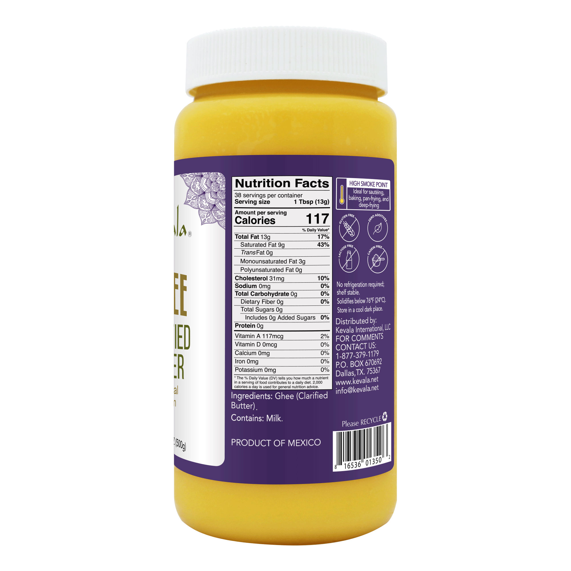 Ghee - Clarified Butter 17.6 oz