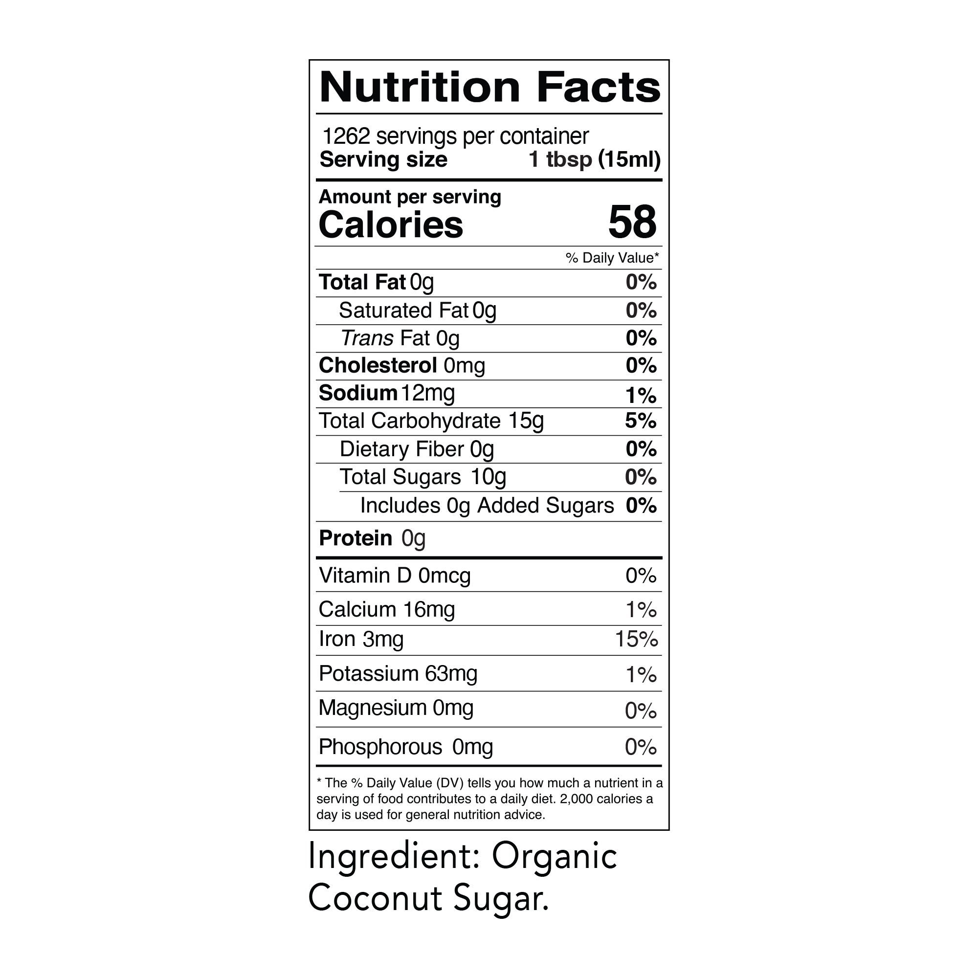 Coconut Nectar 55 lb