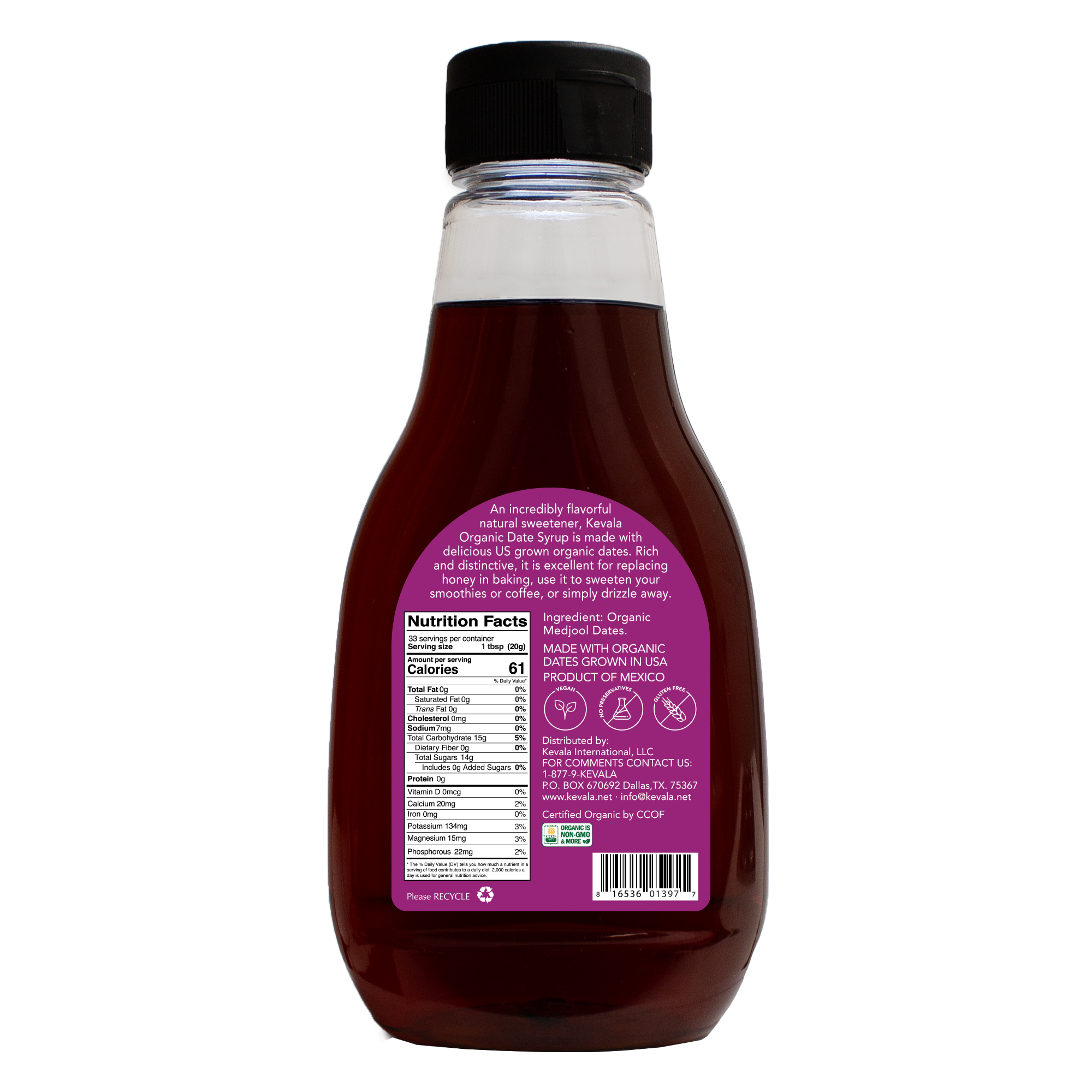 Organic Date Syrup 23.5 oz