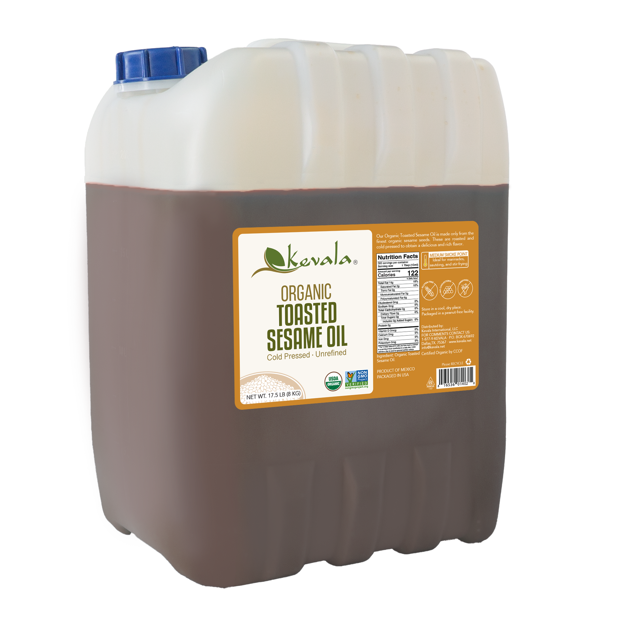 Organic Toasted Sesame Oil 17.5 lb