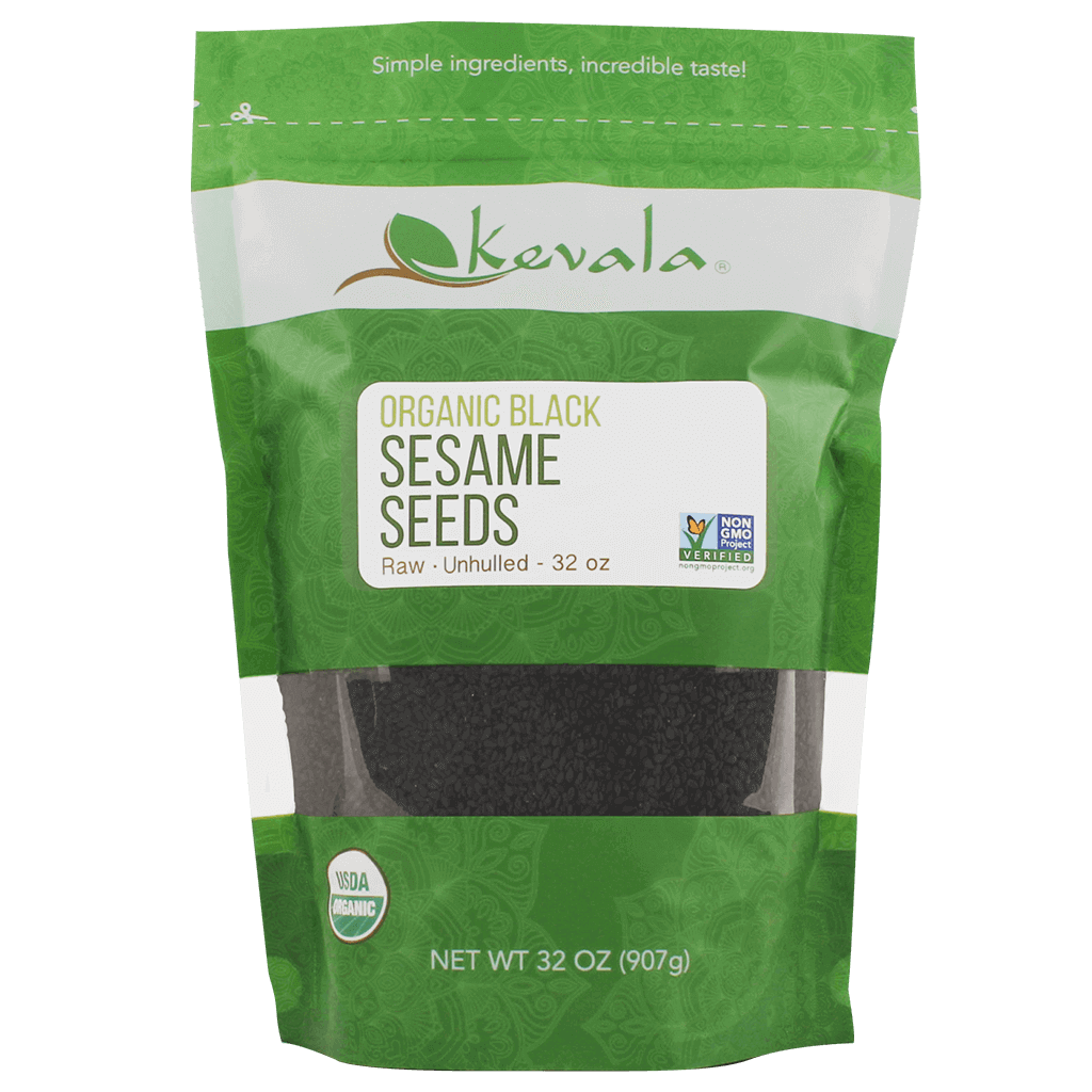 Organic Raw Black Sesame Seeds (Unhulled) 32 oz