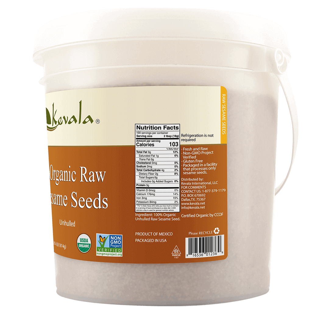 Organic Raw Sesame Seeds (Unhulled) 4 lb