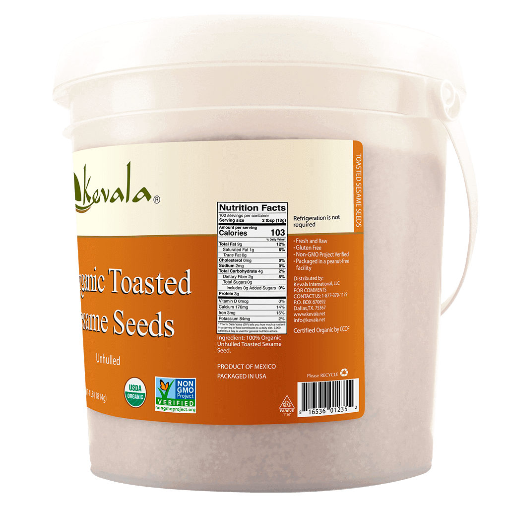 Organic Toasted Sesame Seeds (Unhulled) 4 lb