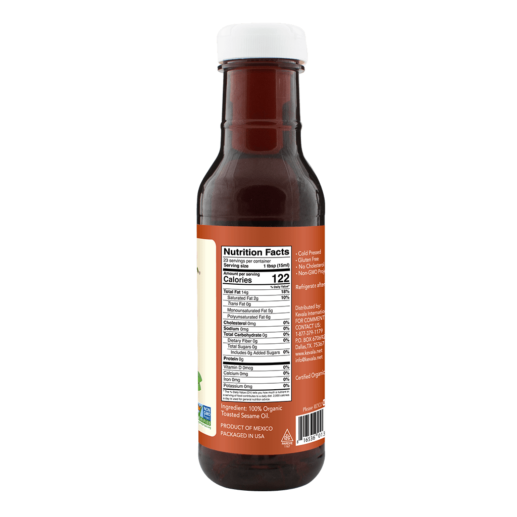 Organic Toasted Sesame Oil 12 fl oz