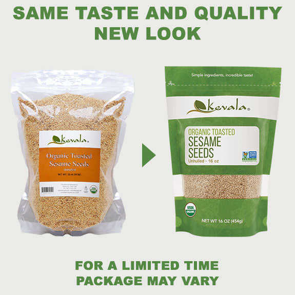 Organic Toasted Sesame Seeds (Unhulled) 16 oz