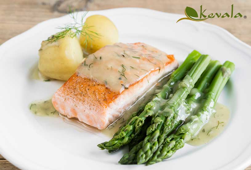 Grilled Salmon With Lemon-Herb Butter Sauce