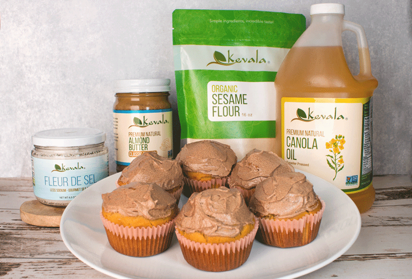 Almond Butter Cupcakes with Cocoa Buttercream