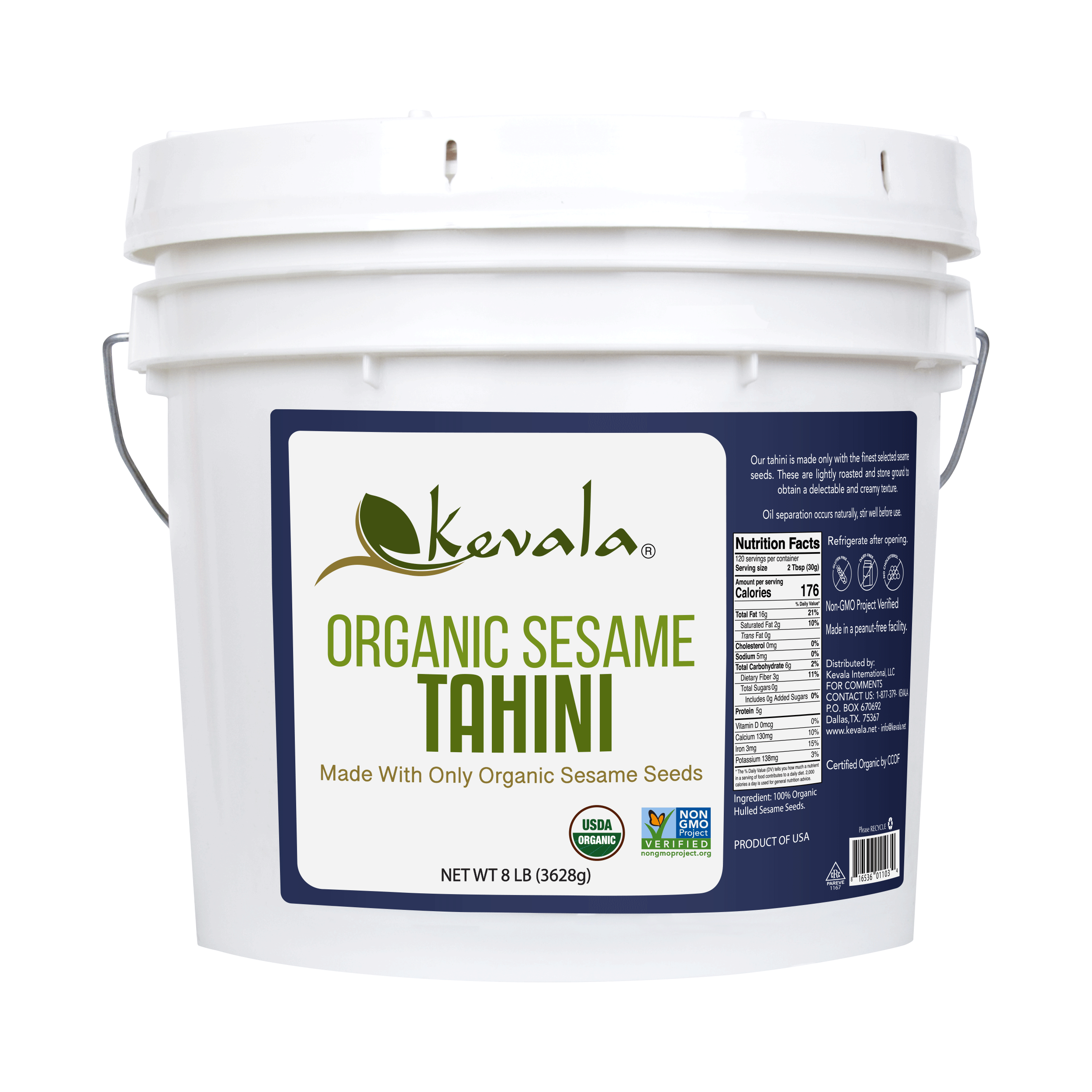 Organic Sesame Tahini 8 lb