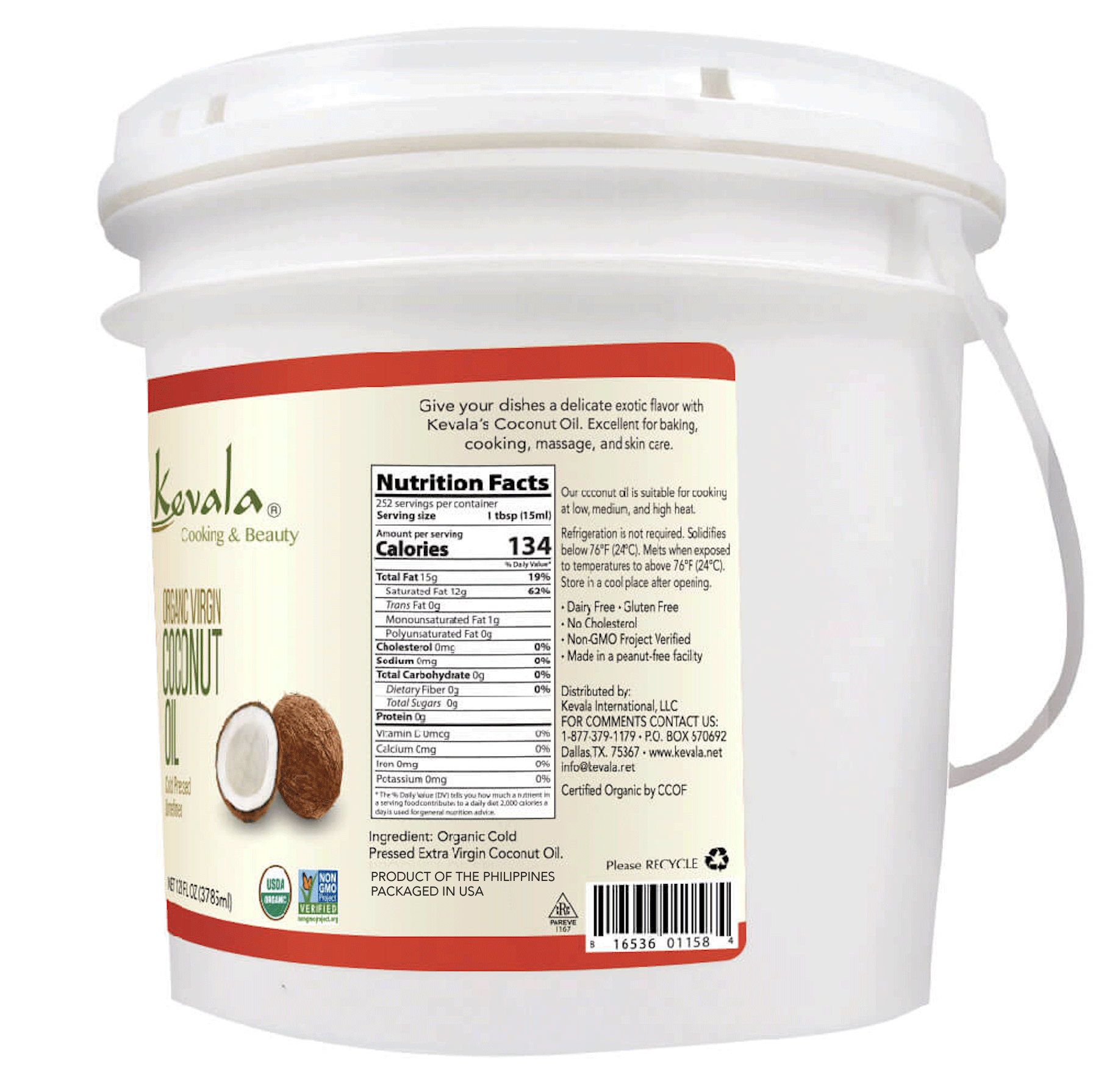 Organic Coconut Oil 8 lb