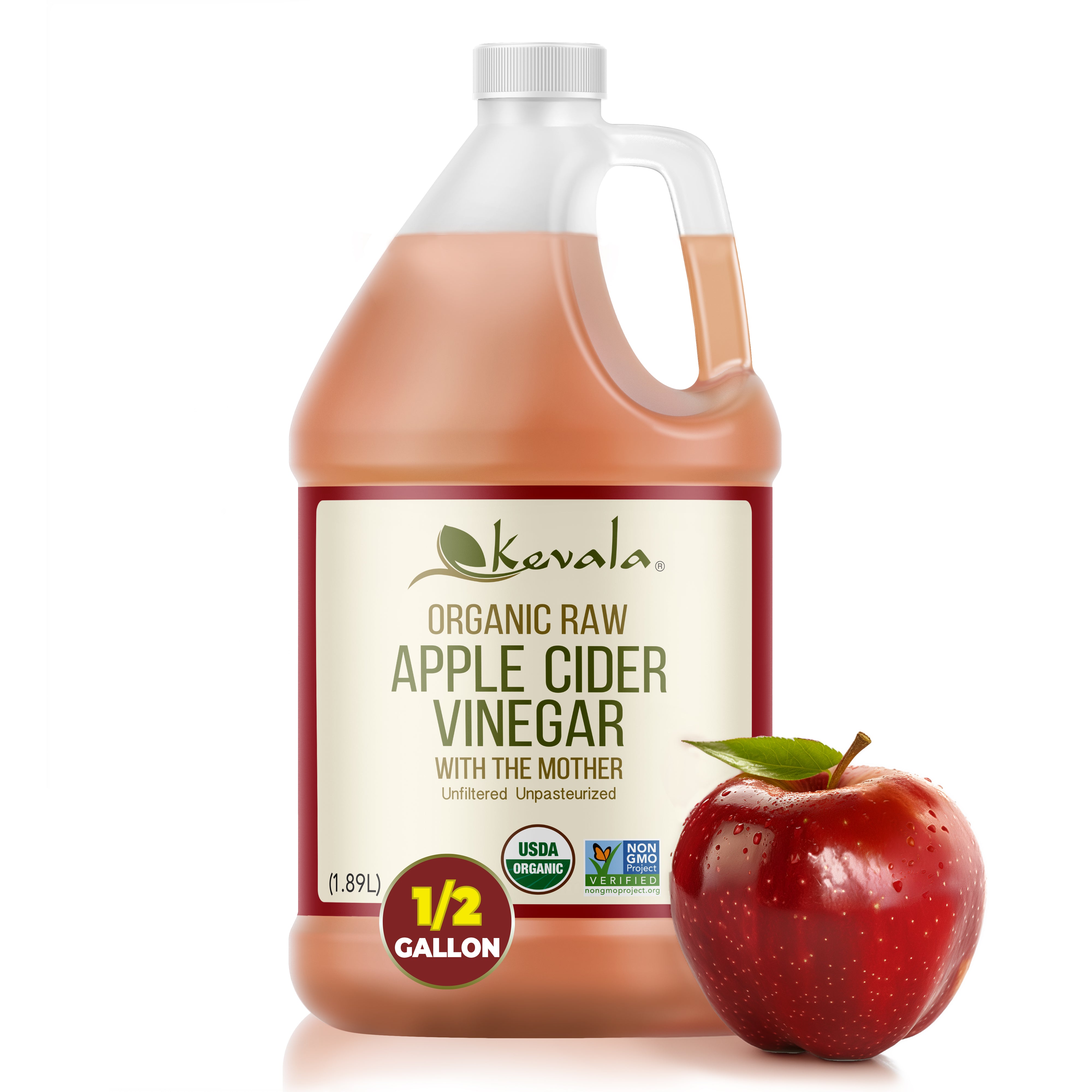 Organic Raw Apple Cider Vinegar 64 fl oz (1/2 gal)