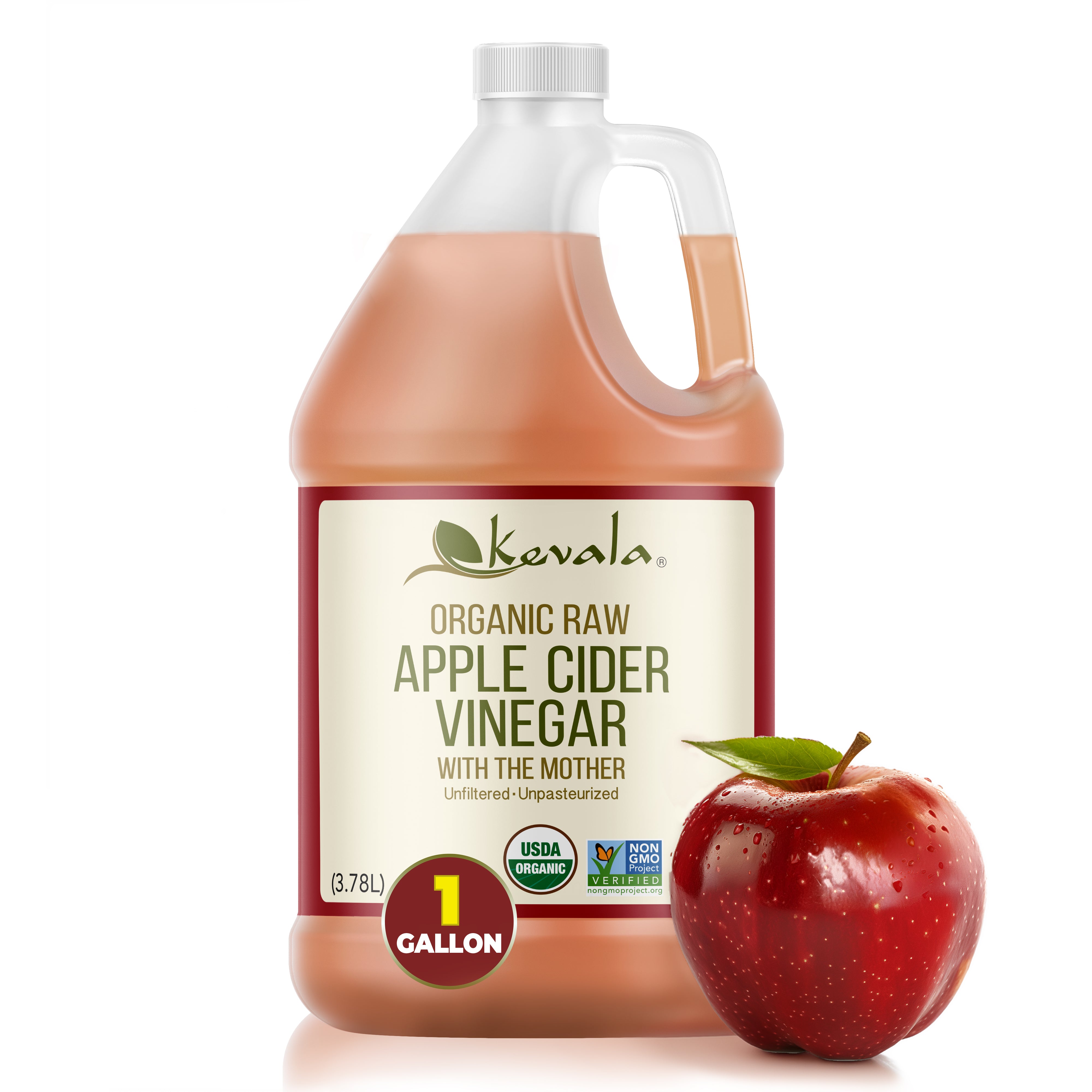 Organic Raw Apple Cider Vinegar 128 fl oz (1 gal)