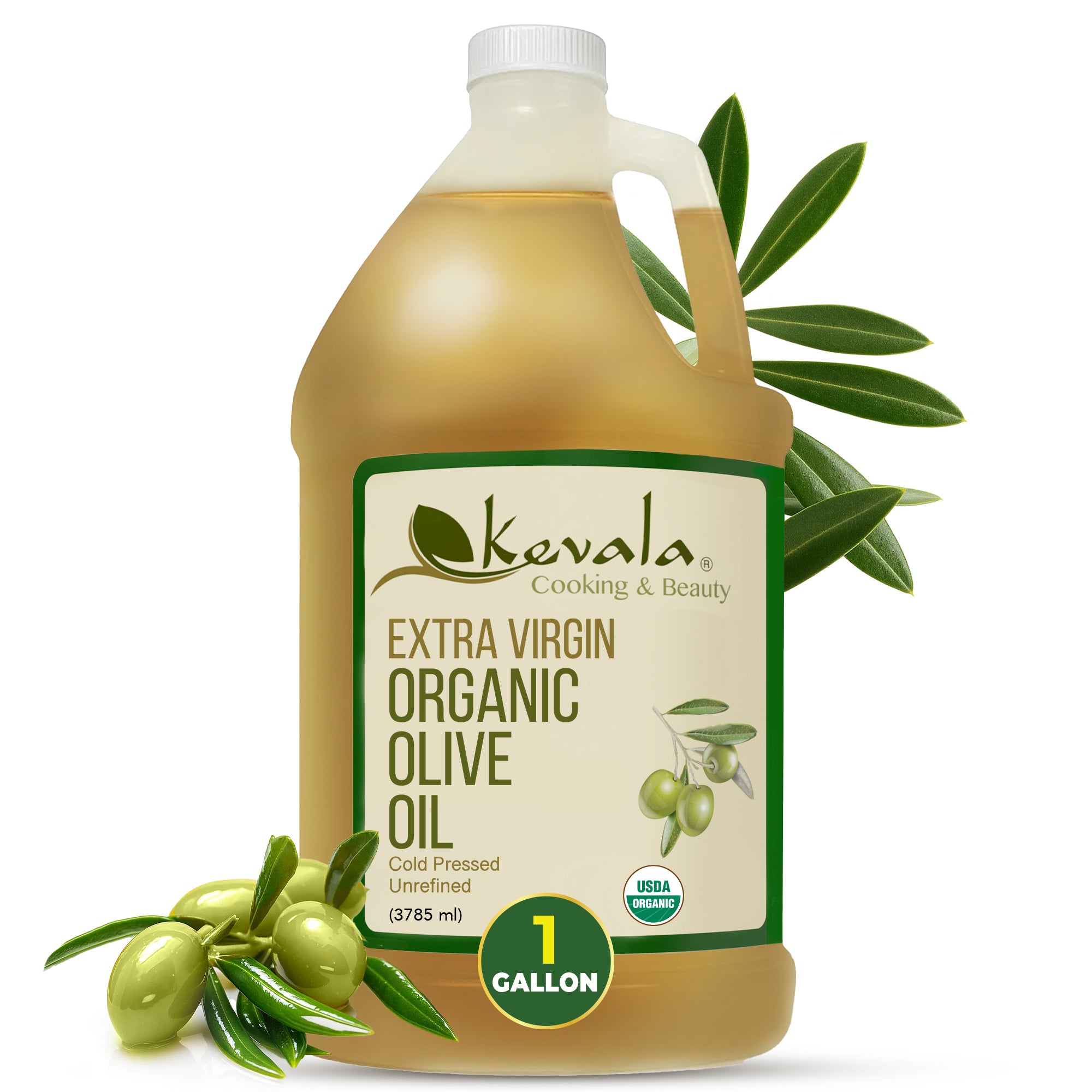 Extra Virgin Organic Olive Oil 128 fl oz (1 gal)