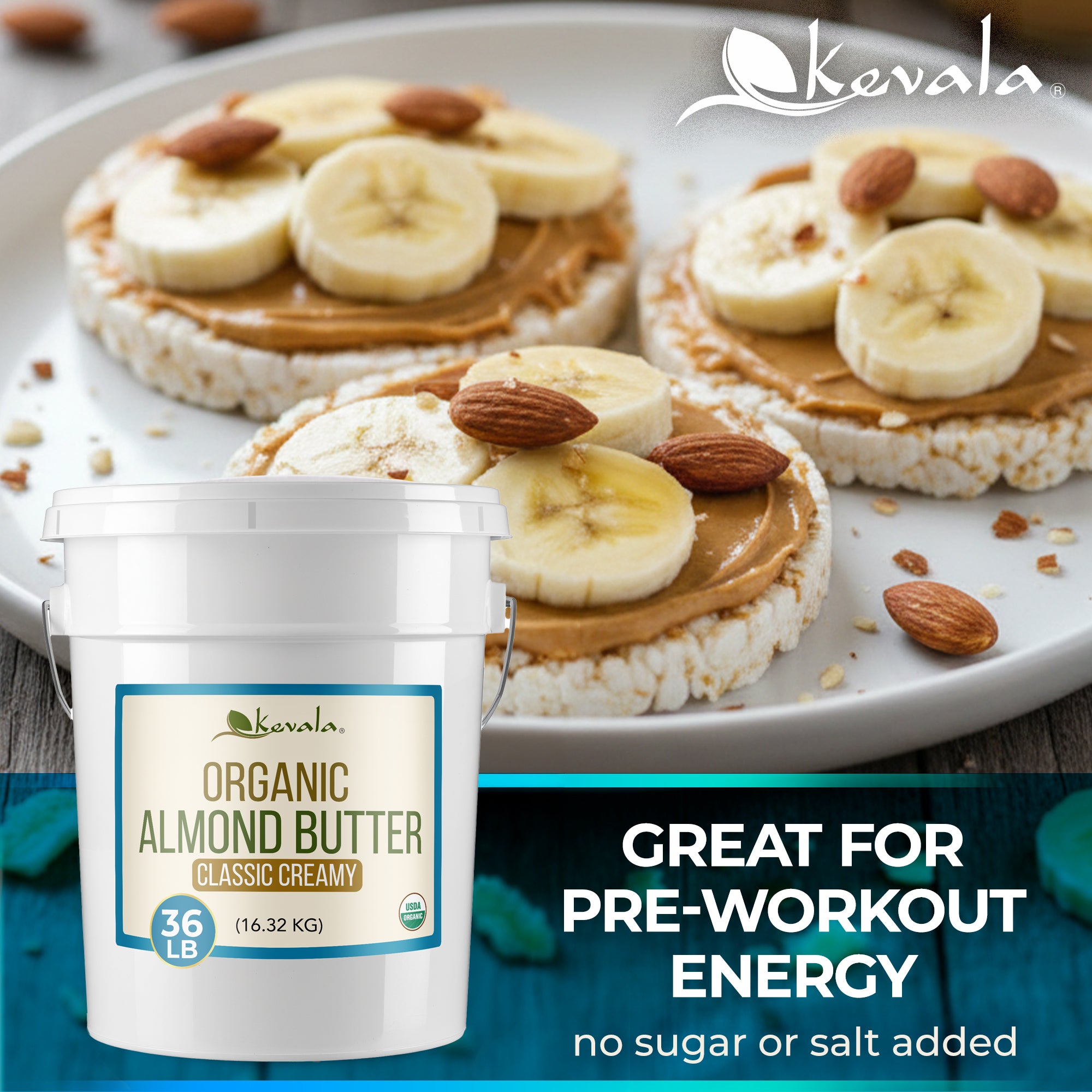 Organic Almond Butter Creamy 36 lb