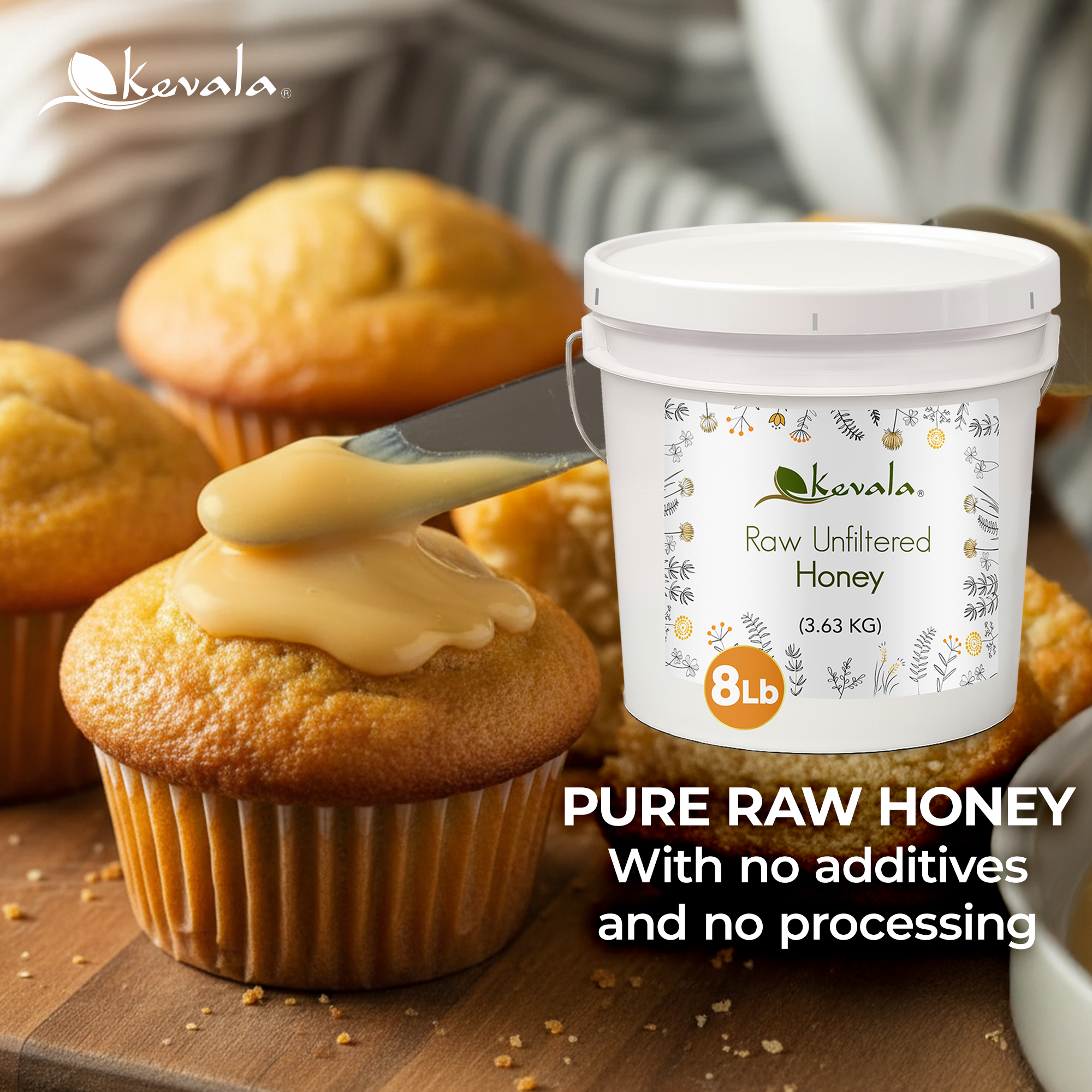 Raw Unfiltered Honey 8 lb