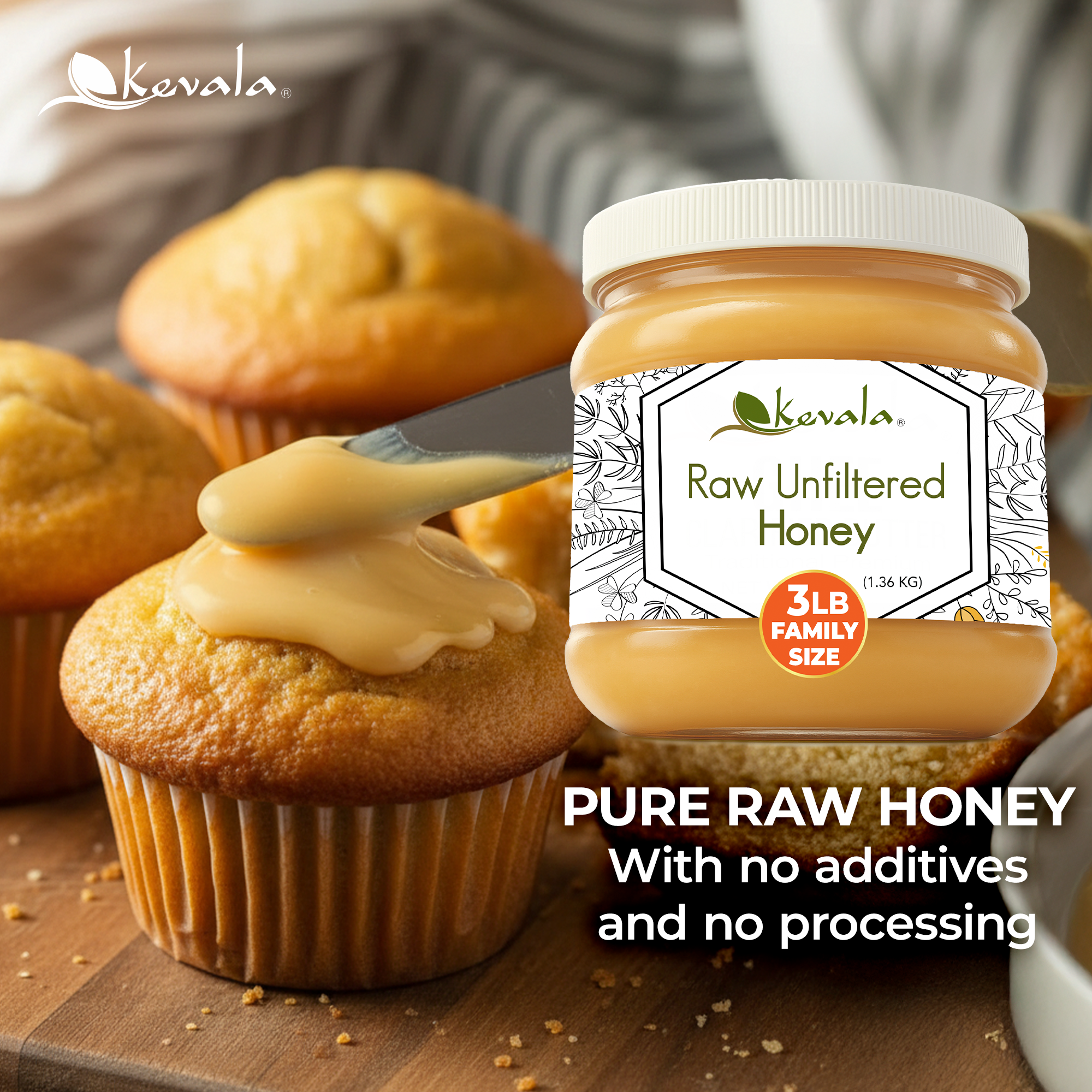 Raw Unfiltered Honey 3 lb