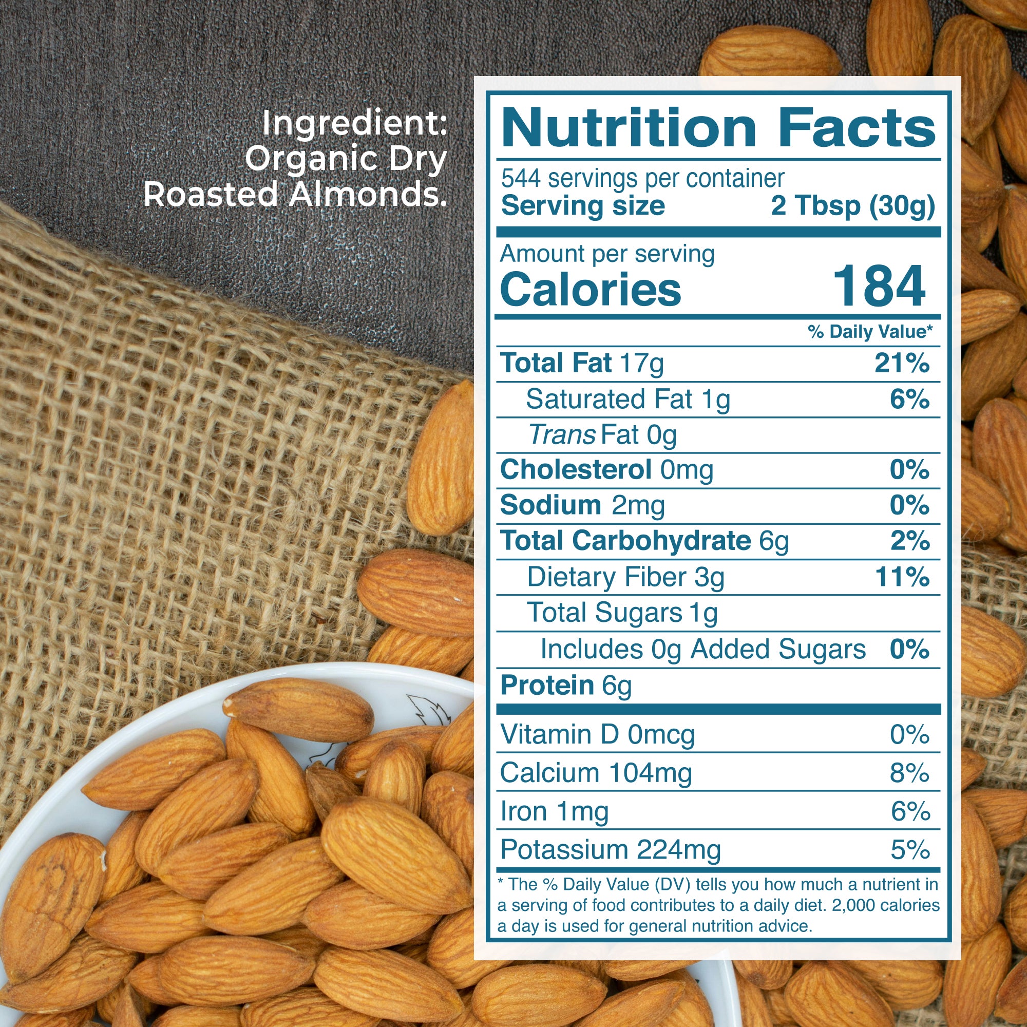 Organic Almond Butter Creamy 36 lb