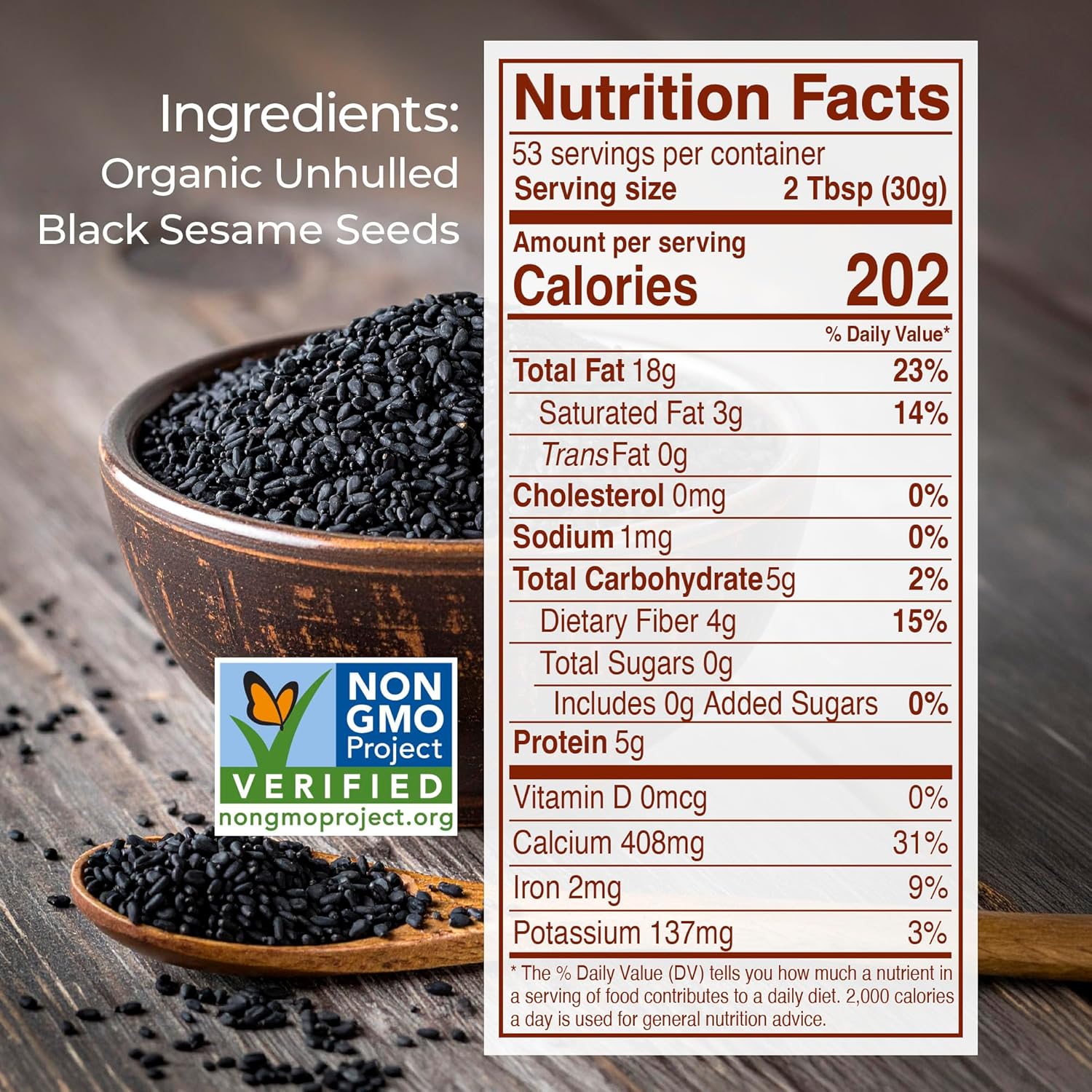 Organic Black Tahini 3.5 lb