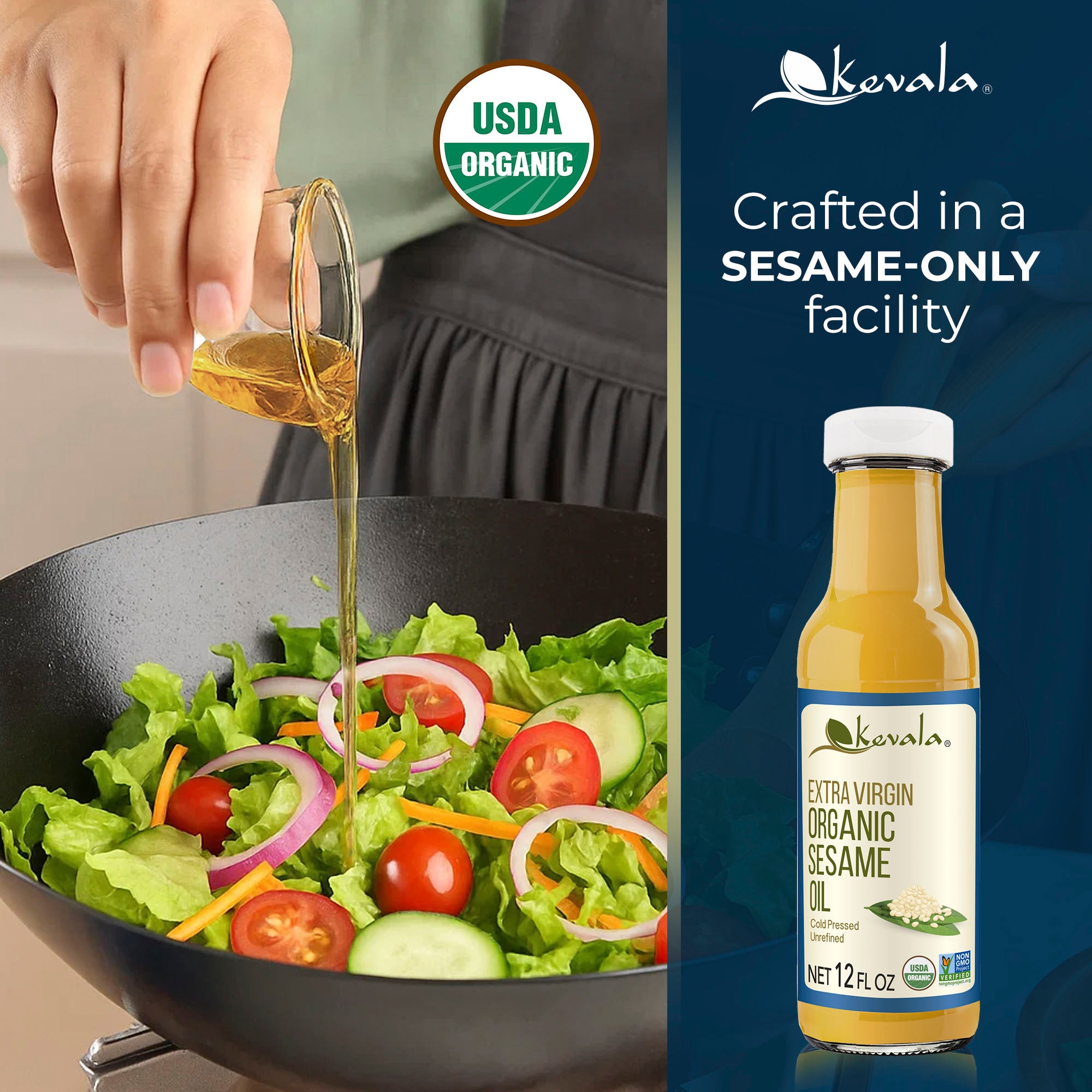 Organic Extra Virgin Sesame Oil 12 fl oz