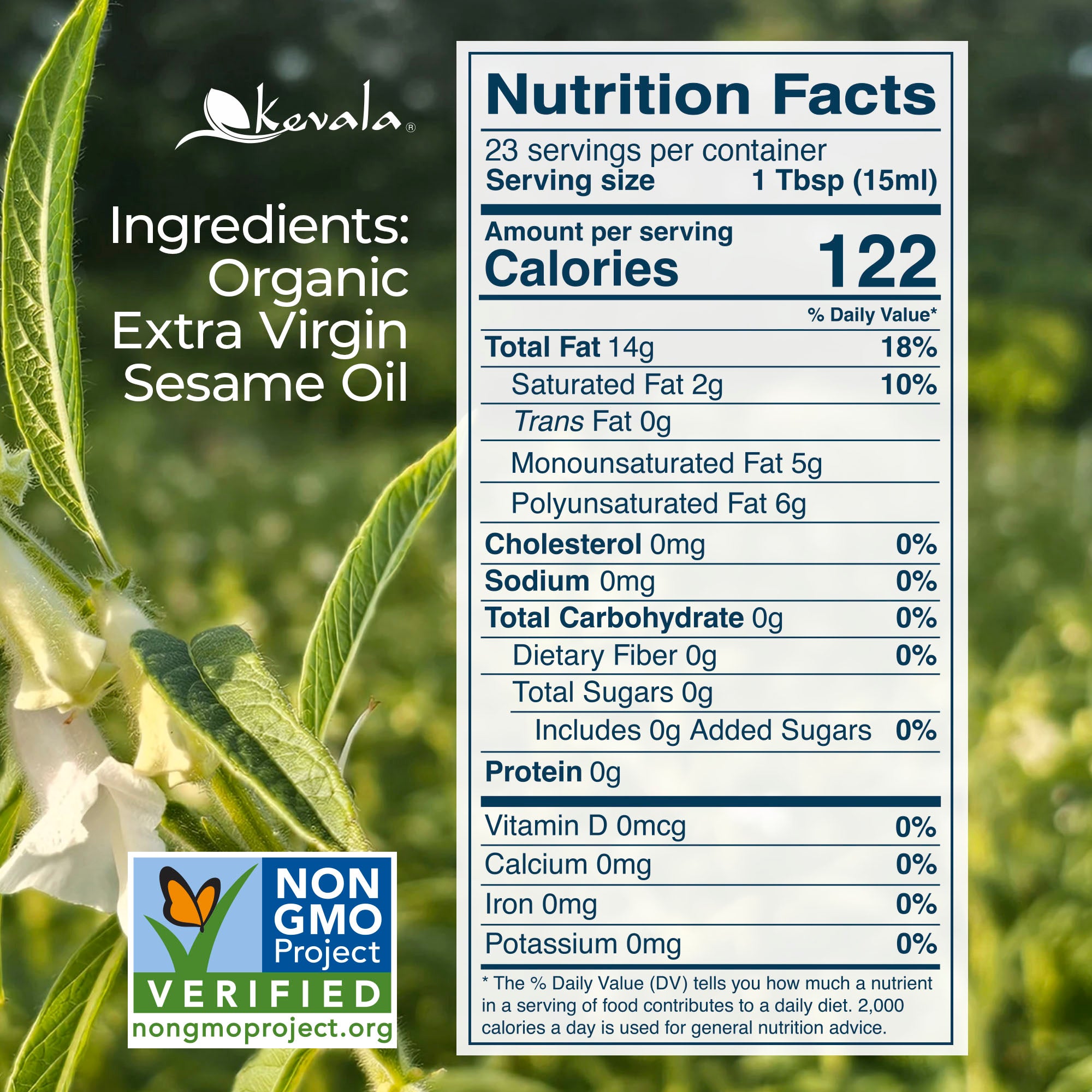 Organic Extra Virgin Sesame Oil 12 fl oz