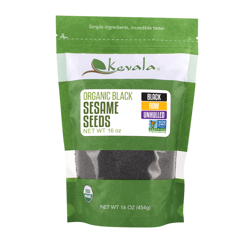 Organic Raw Black Sesame Seeds (Unhulled) 16 oz