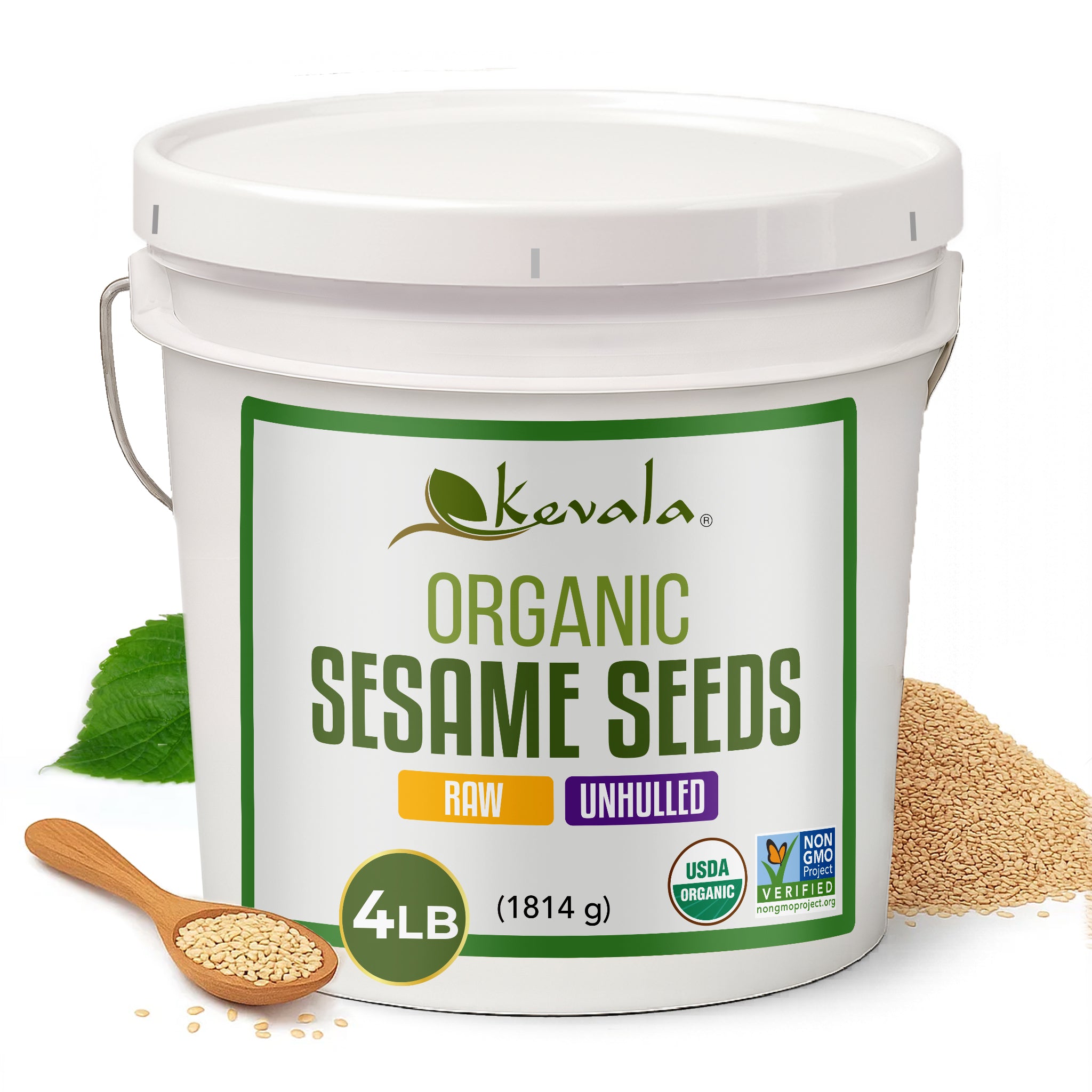 Organic Raw Sesame Seeds (Unhulled) 4 lb