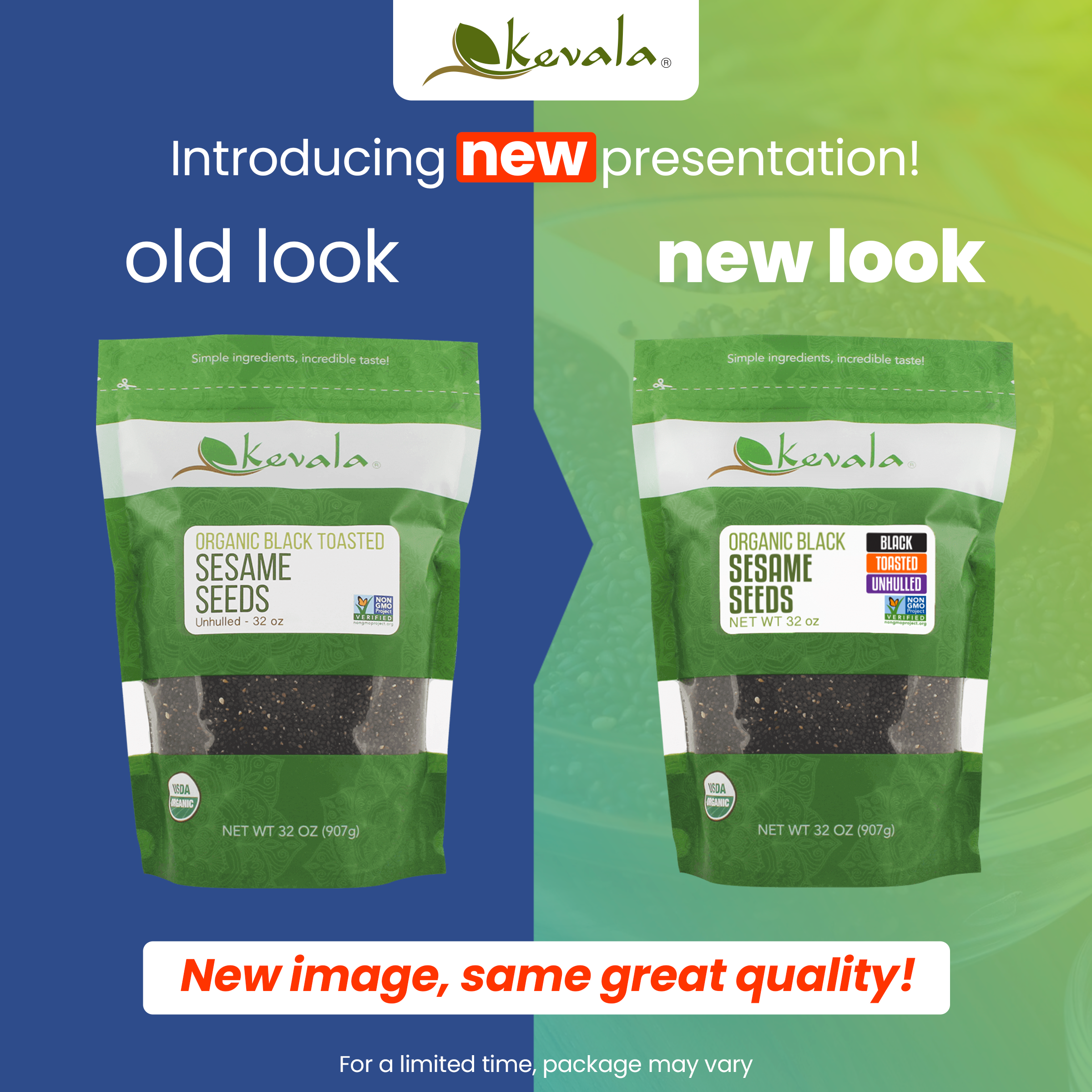 Organic Black Toasted Sesame Seeds 32 oz