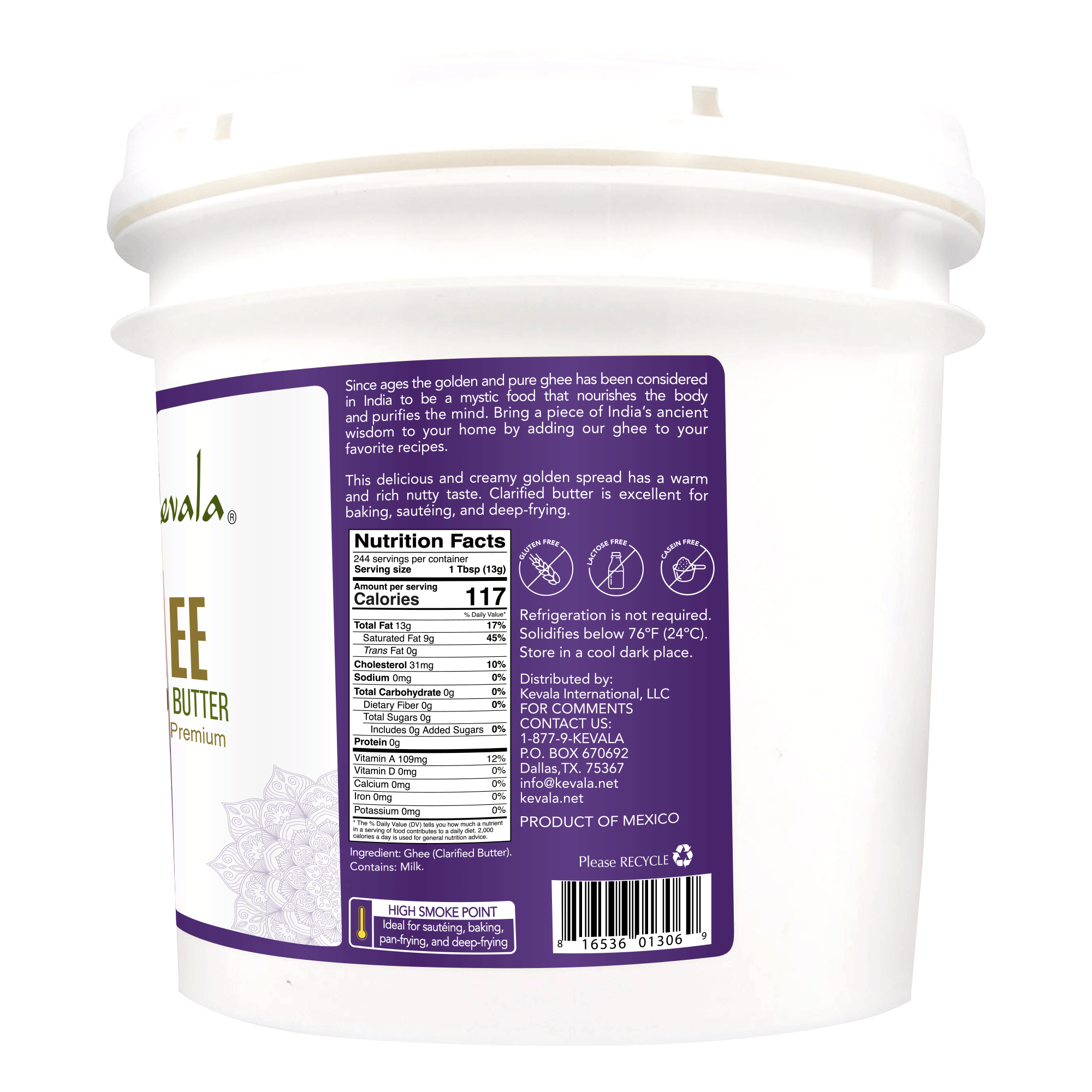 Ghee - Clarified Butter 7 lb