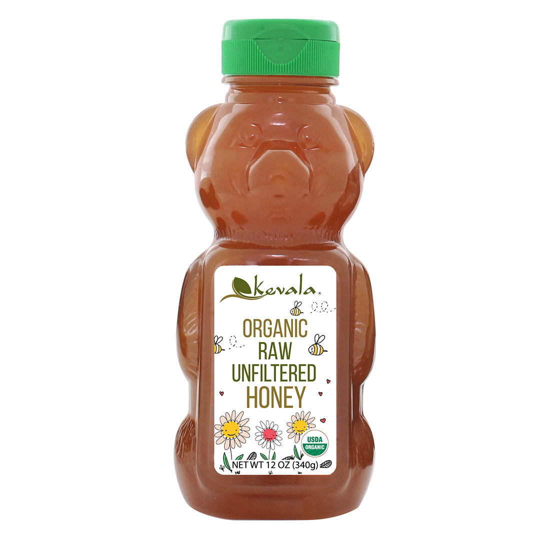 Organic Raw Unfiltered Honey Bear 12 oz