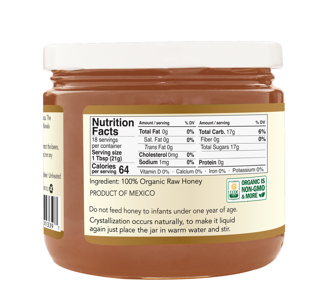 Organic Raw Oaxaca Honey 14 oz