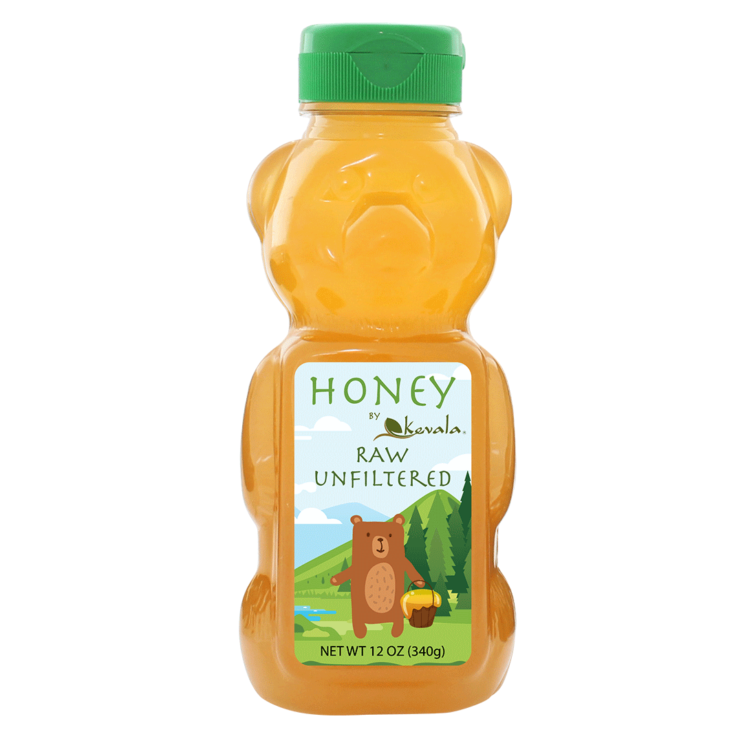 Raw Unfiltered Honey Bear 12 oz