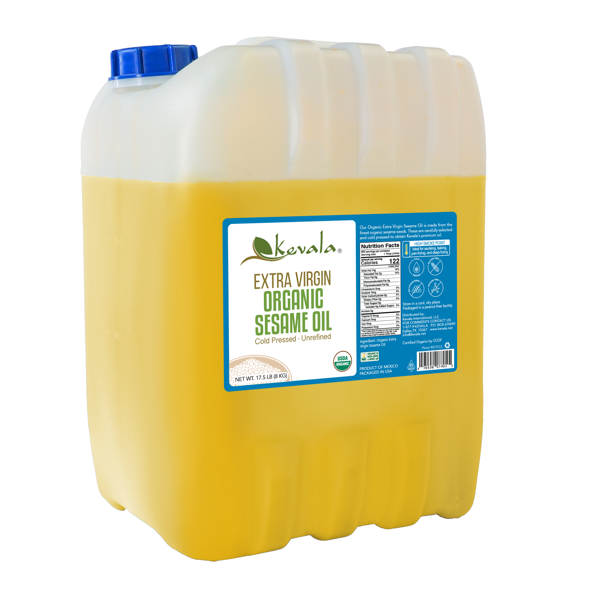 Organic Extra Virgin Sesame Oil 17.5 lb