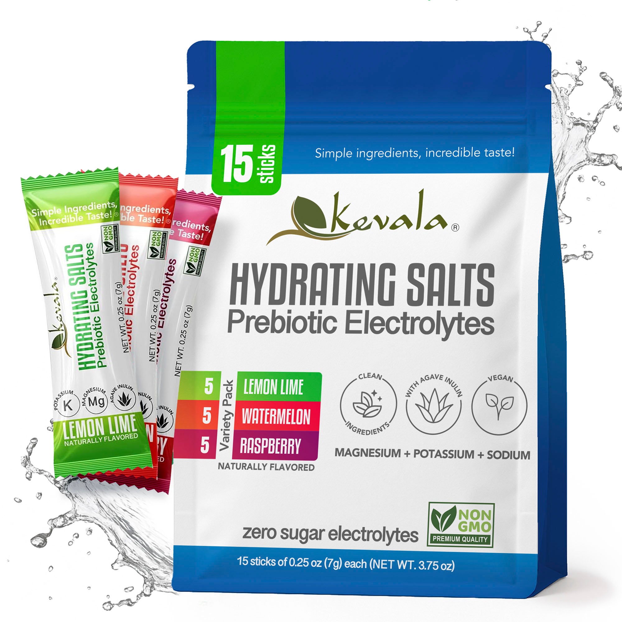 Hydrating Salts Prebiotic Electrolytes Variety Pack 15 Sticks