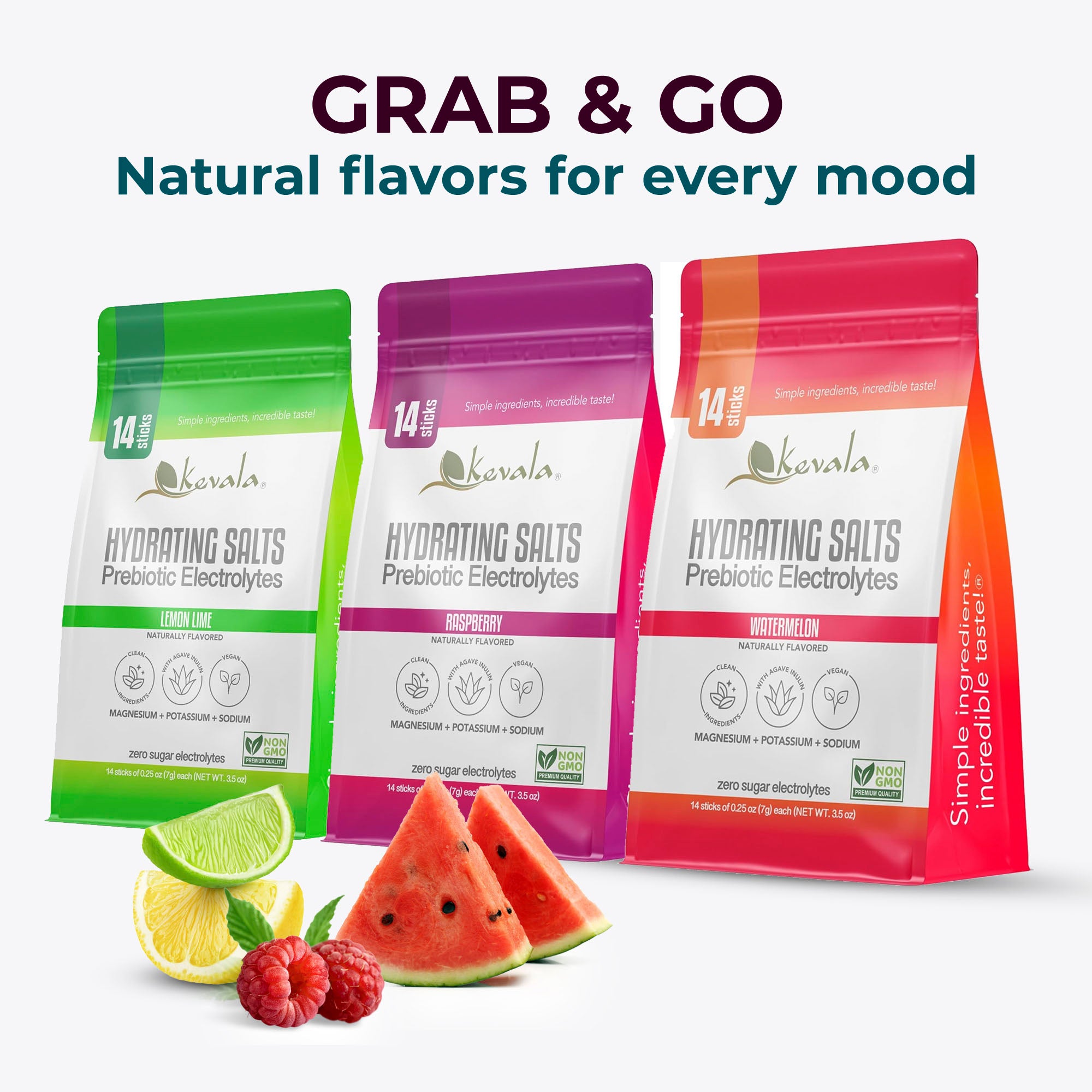 Hydrating Salts Prebiotic Electrolytes Variety Pack 30 Sticks