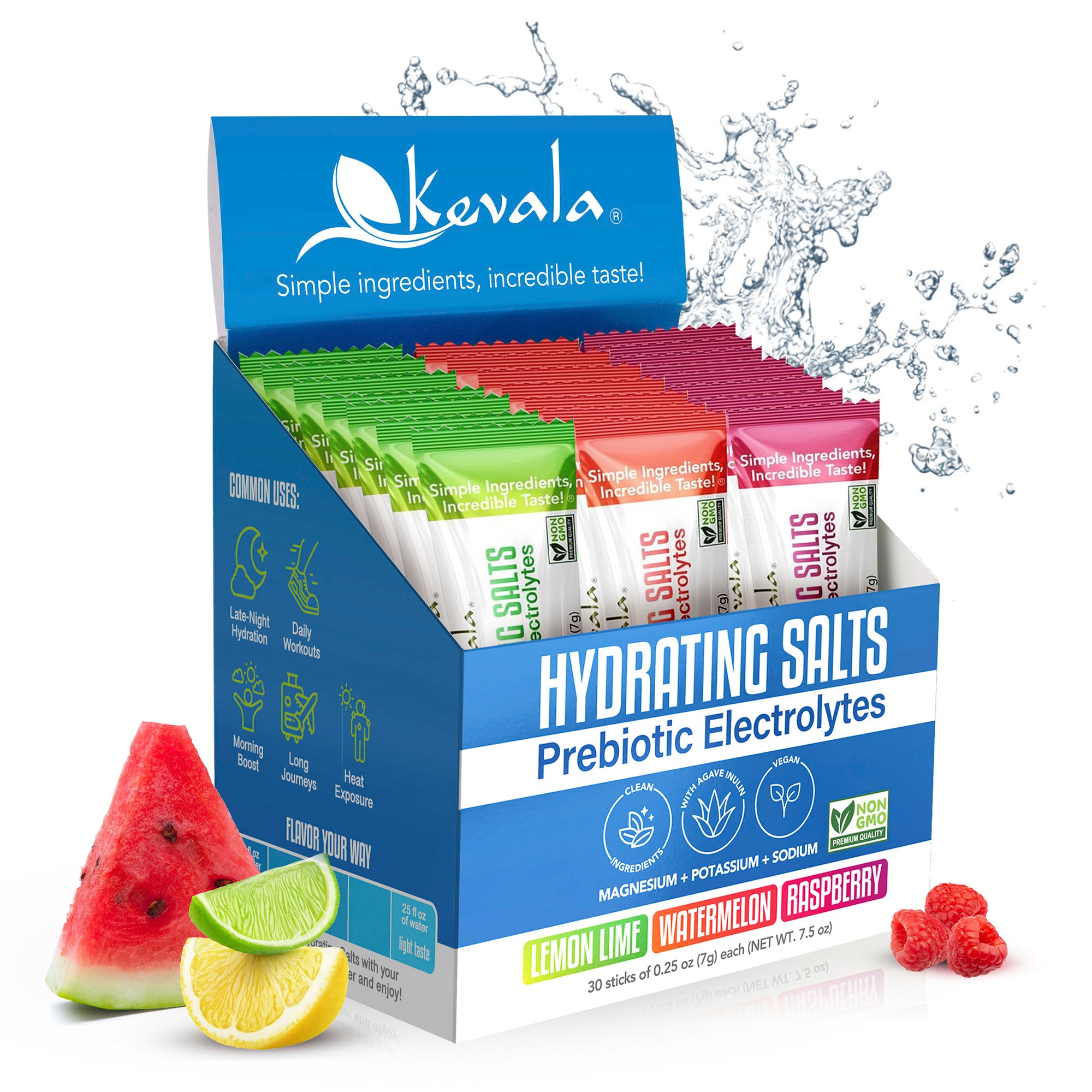 Hydrating Salts Prebiotic Electrolytes Variety Pack 30 Sticks