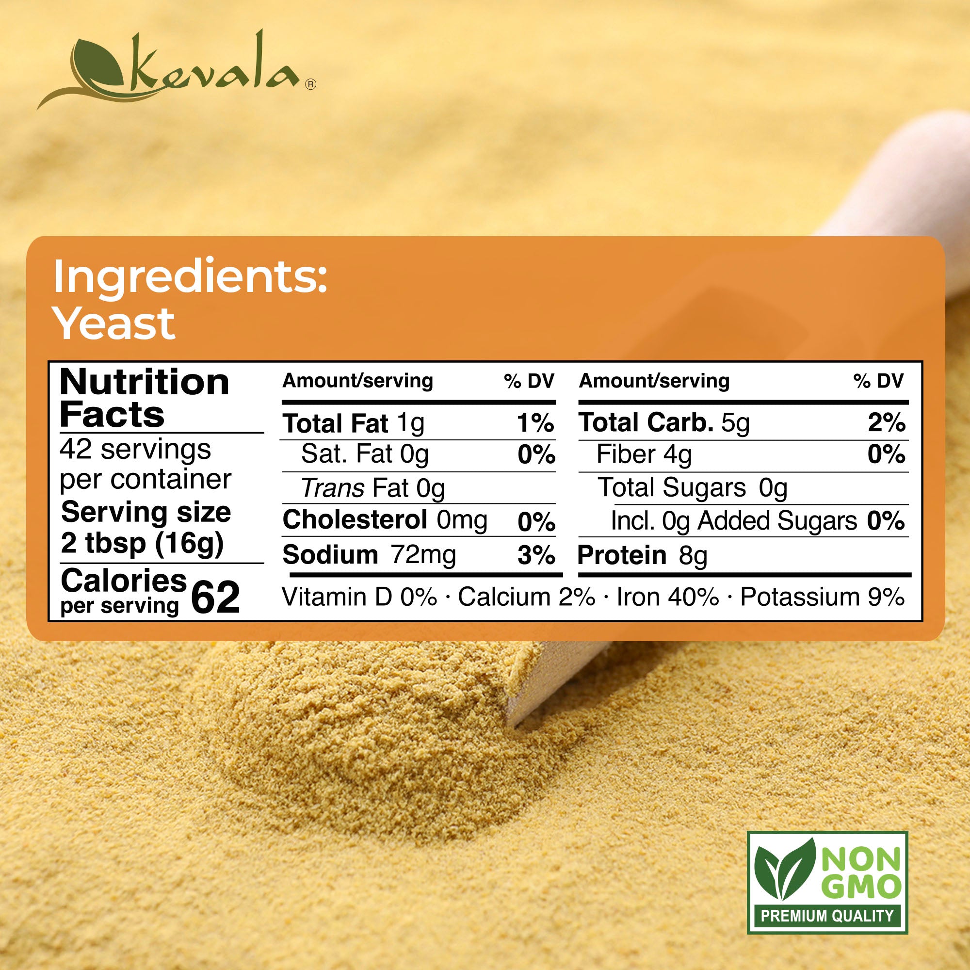 Unfortified Nutritional Yeast,  Powder, 1.5 lb