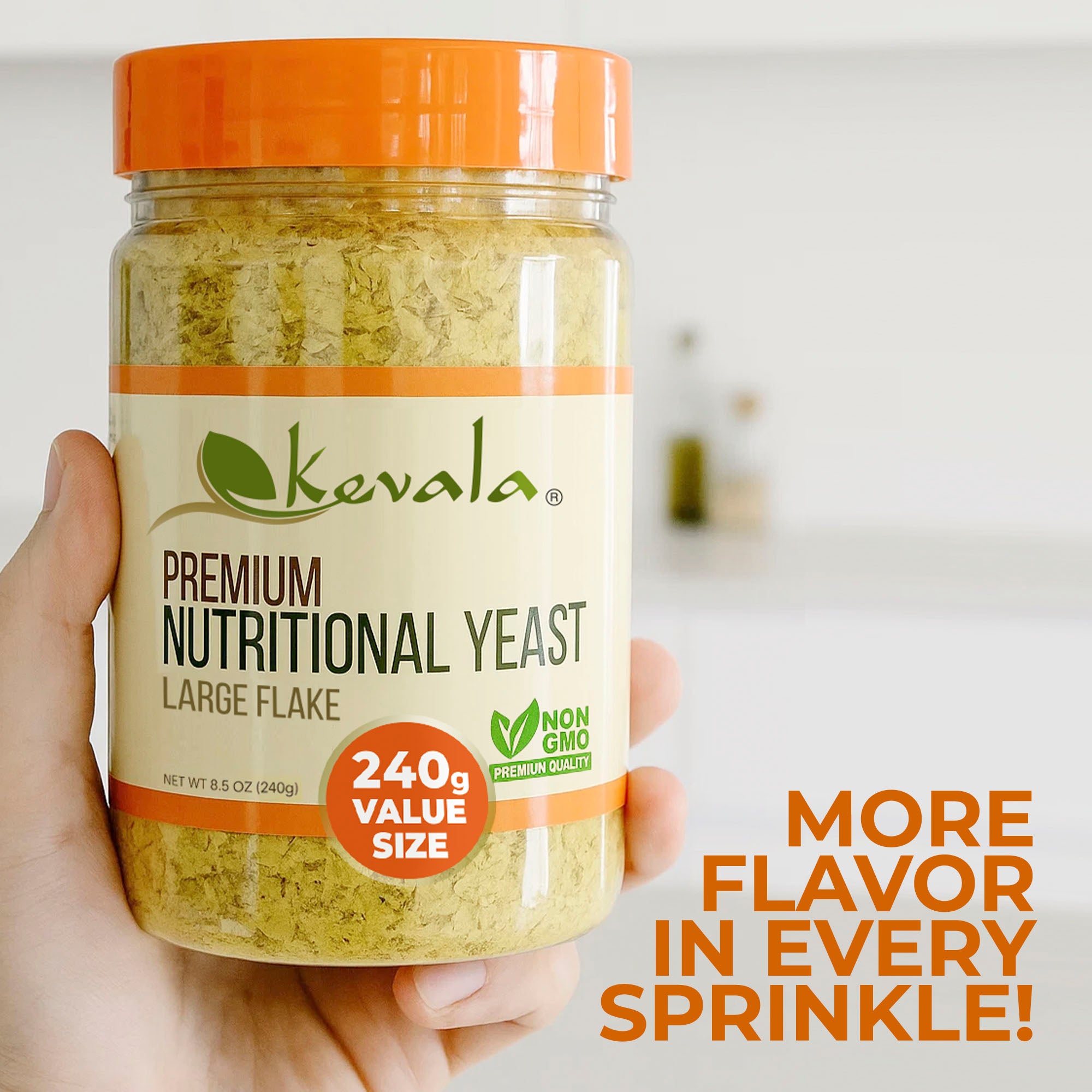 Nutritional Yeast, Large Flake, 8.5 oz (Fortified)