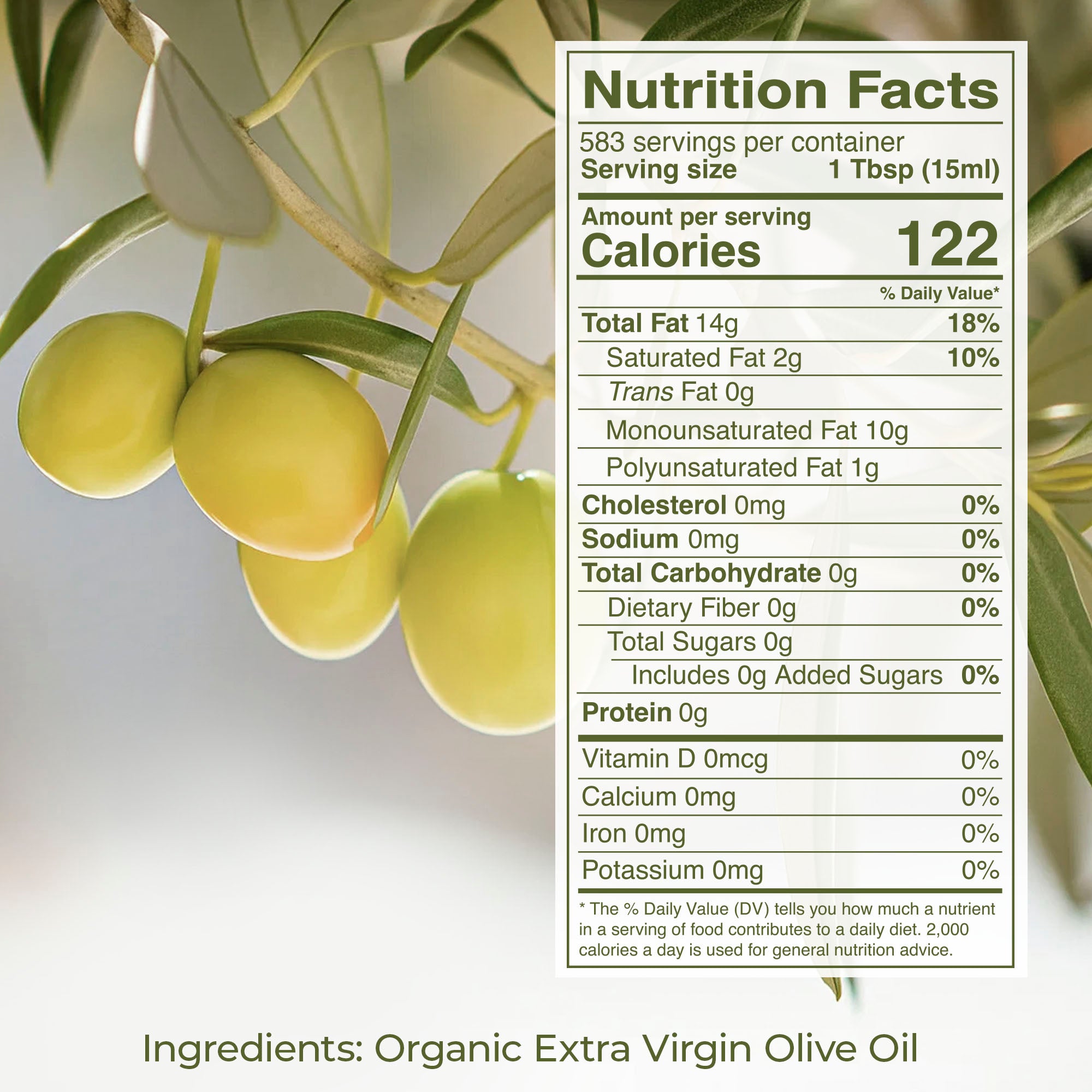 Extra Virgin Organic Olive Oil 17.5 lb