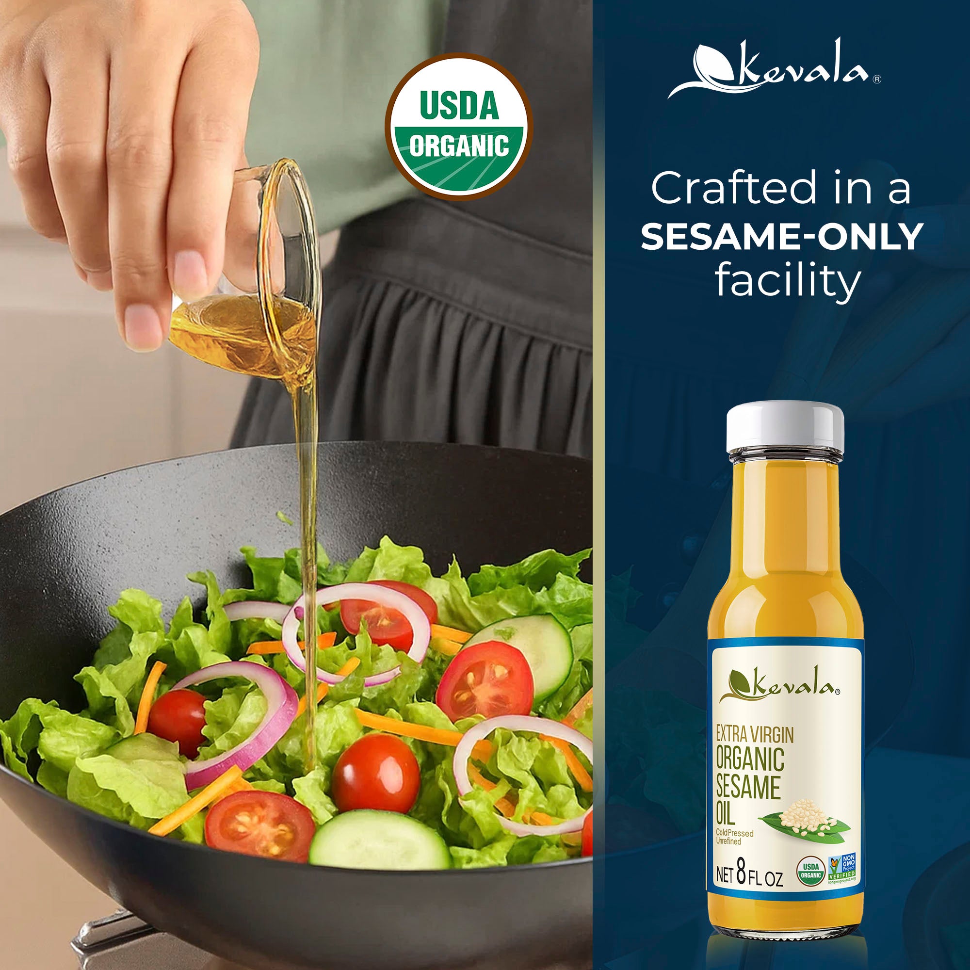 Organic Extra Virgin Sesame Oil 8 fl oz