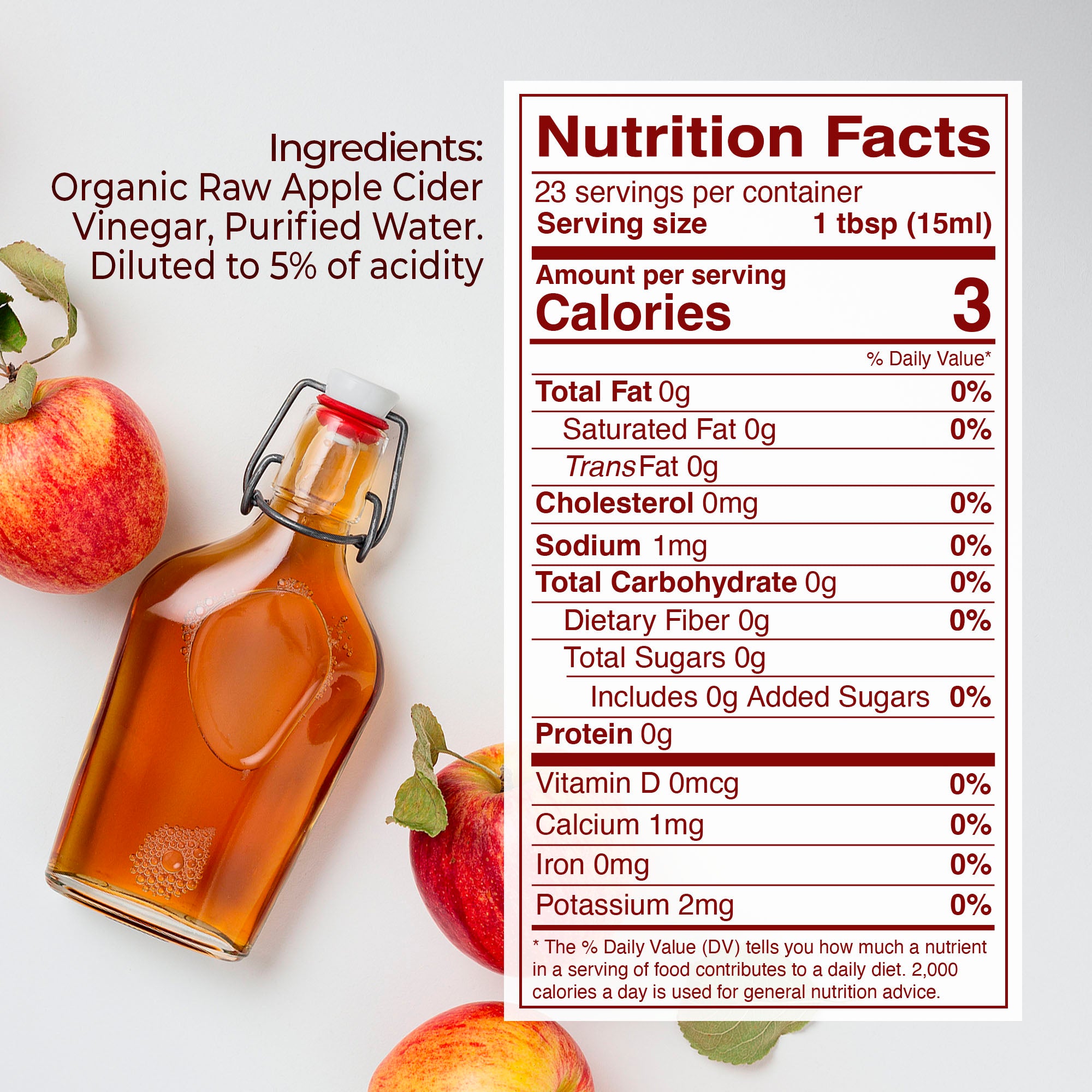 Organic Raw Apple Cider Vinegar 12 fl oz