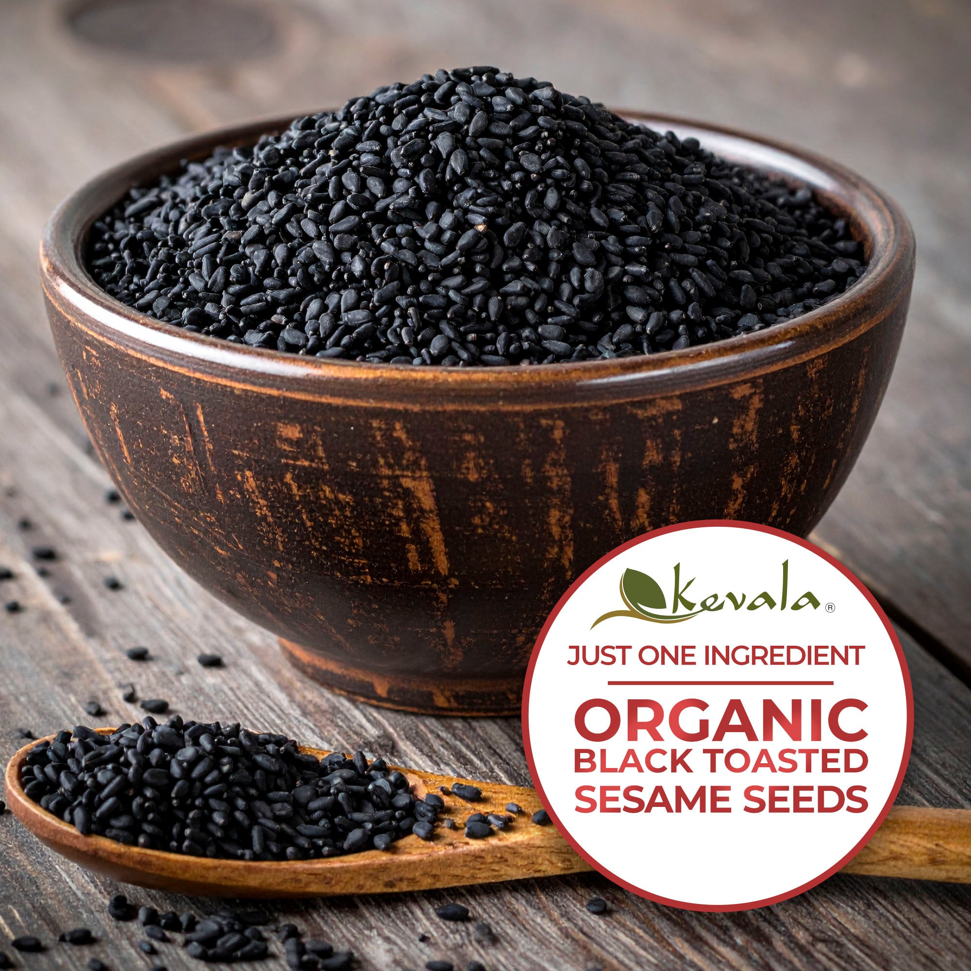 Organic Black Toasted Sesame Seeds 16 oz