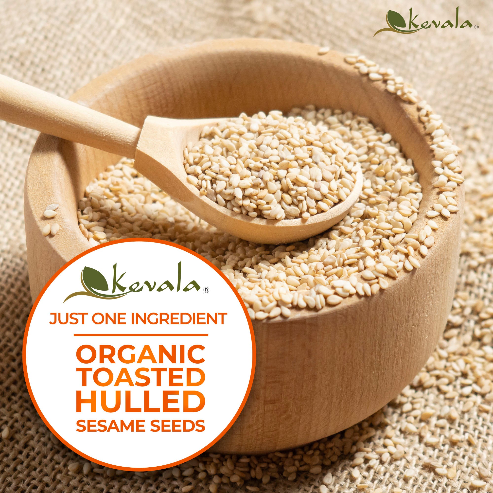 Organic Toasted Sesame Seeds (Hulled) 32 oz