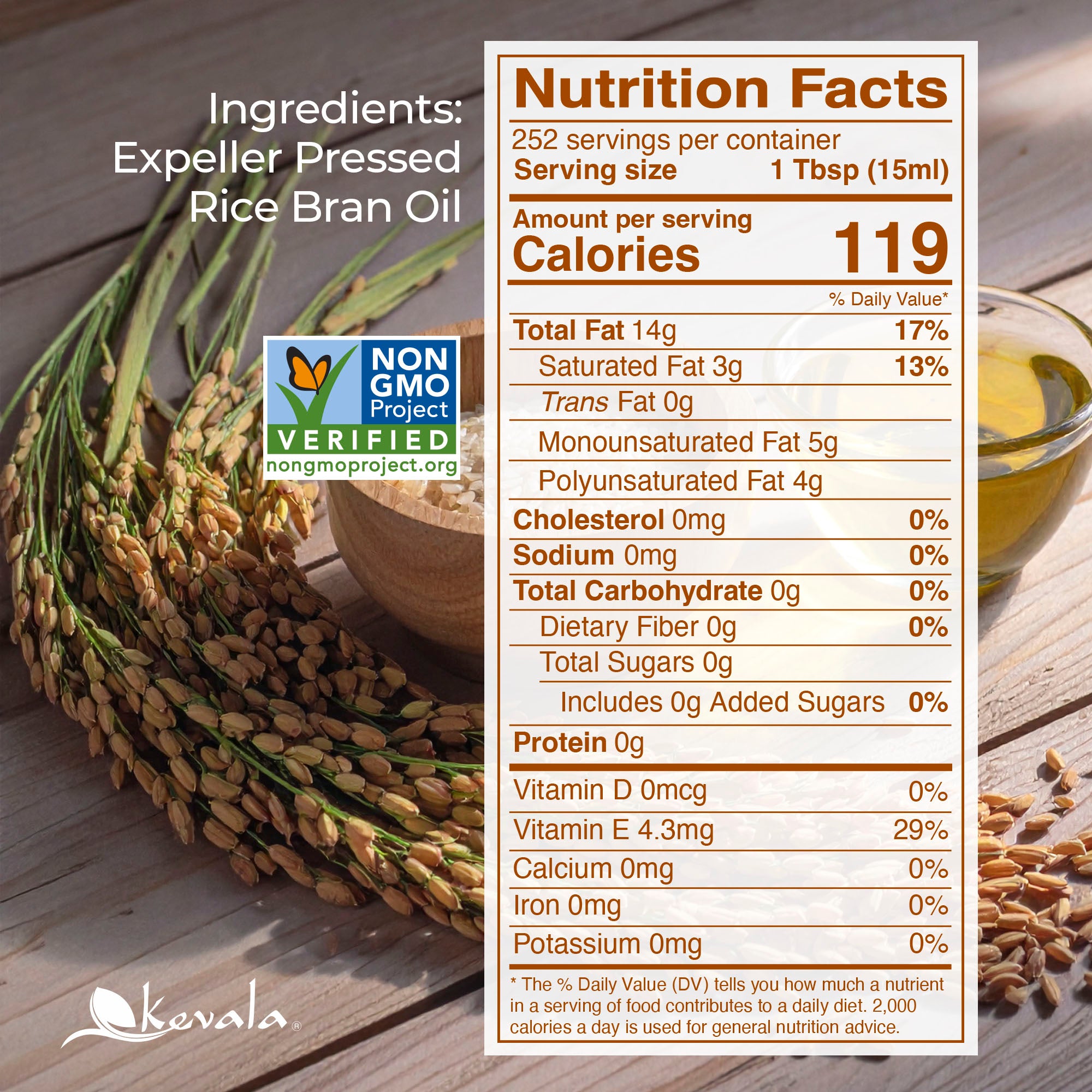 Rice Bran Oil 128 fl oz (1 gal)