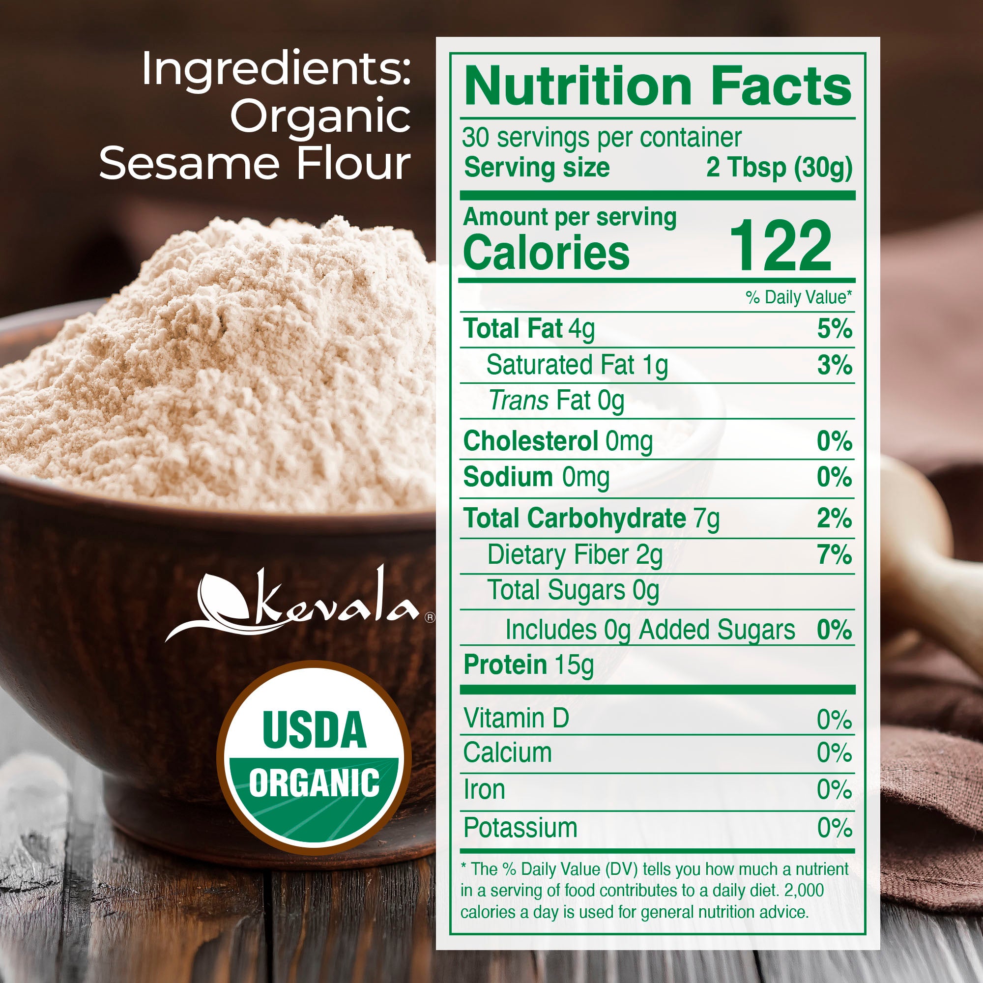 Organic Sesame Flour 2 lb
