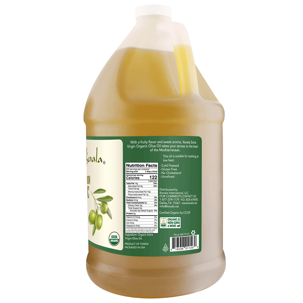 Extra Virgin Organic Olive Oil 128 fl oz (1 gal)
