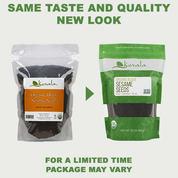 Organic Raw Black Sesame Seeds (Unhulled) 32 oz