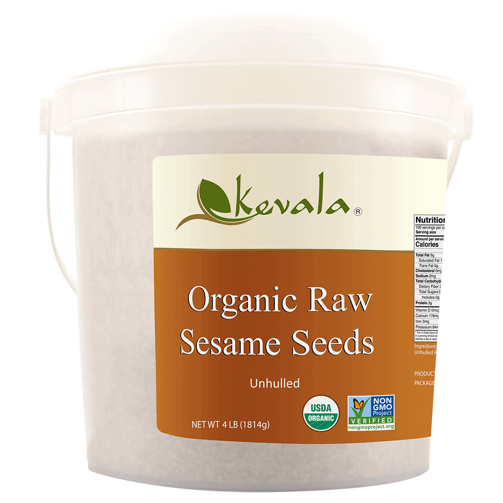 Organic Raw Sesame Seeds (Unhulled) 4 lb